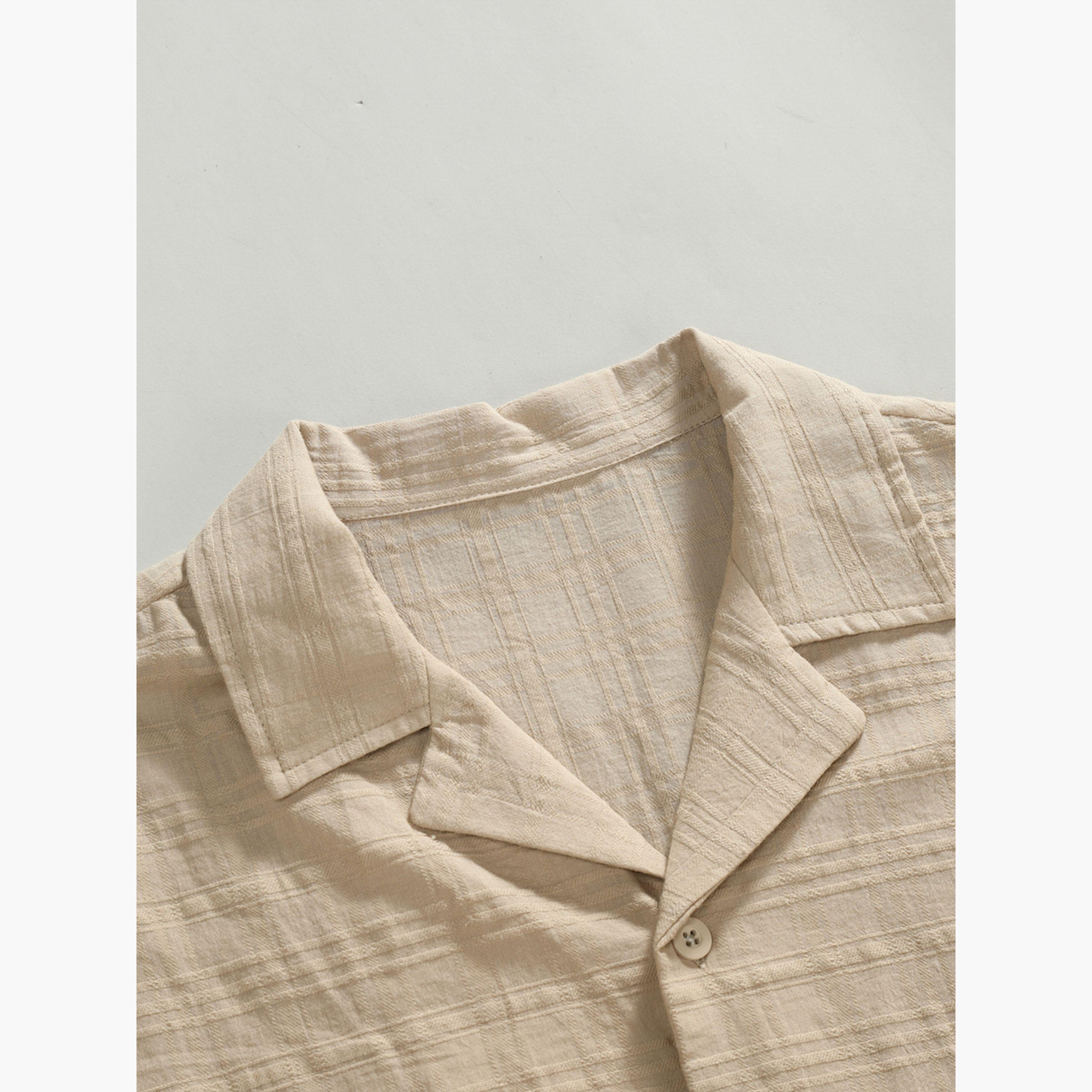 Take Two Texture Short Sleeve Buttoned Shirt-men-clothing-shirts-image-2