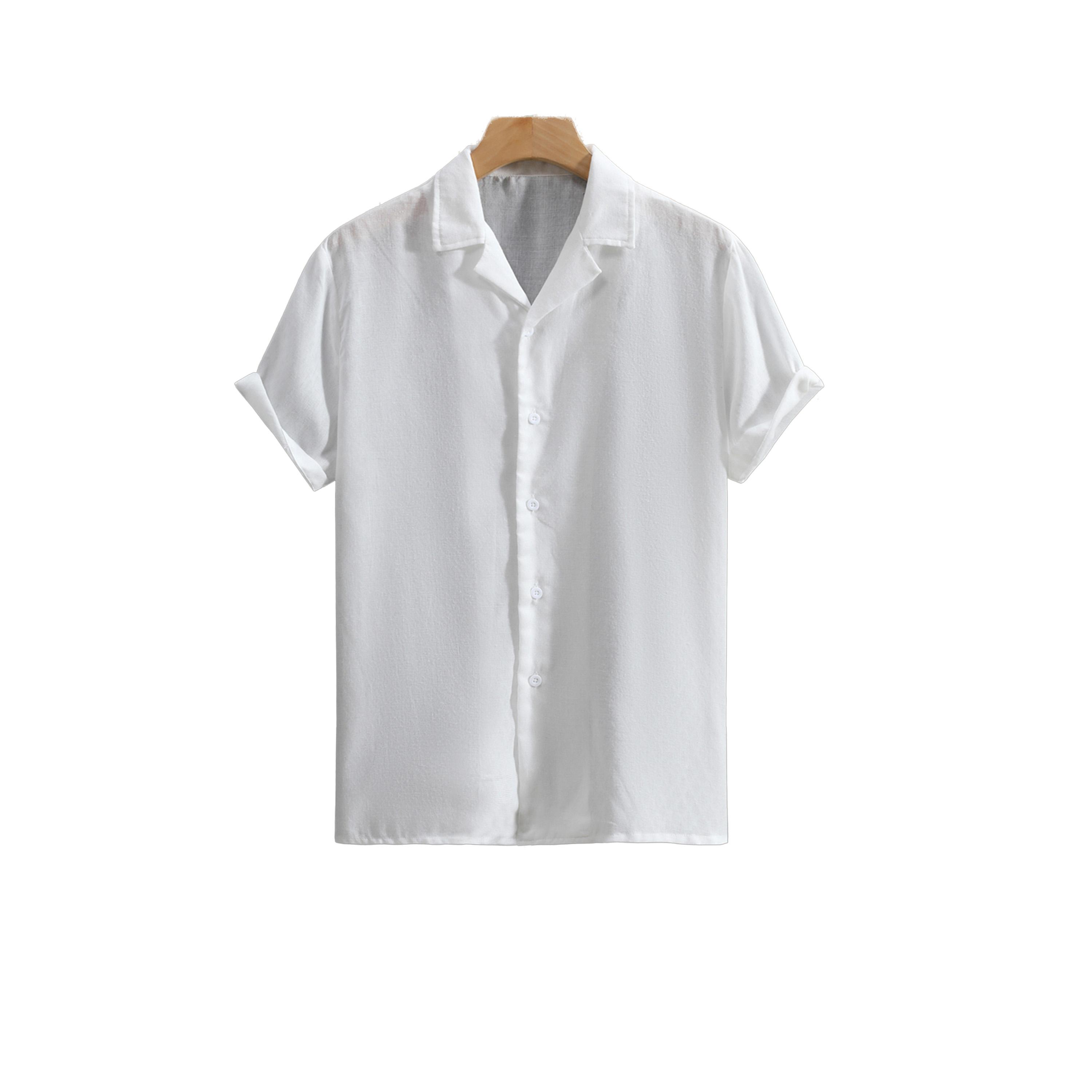 Take Two Solid Short Sleeve Button Up Shirt-men-clothing-shirts-image-1