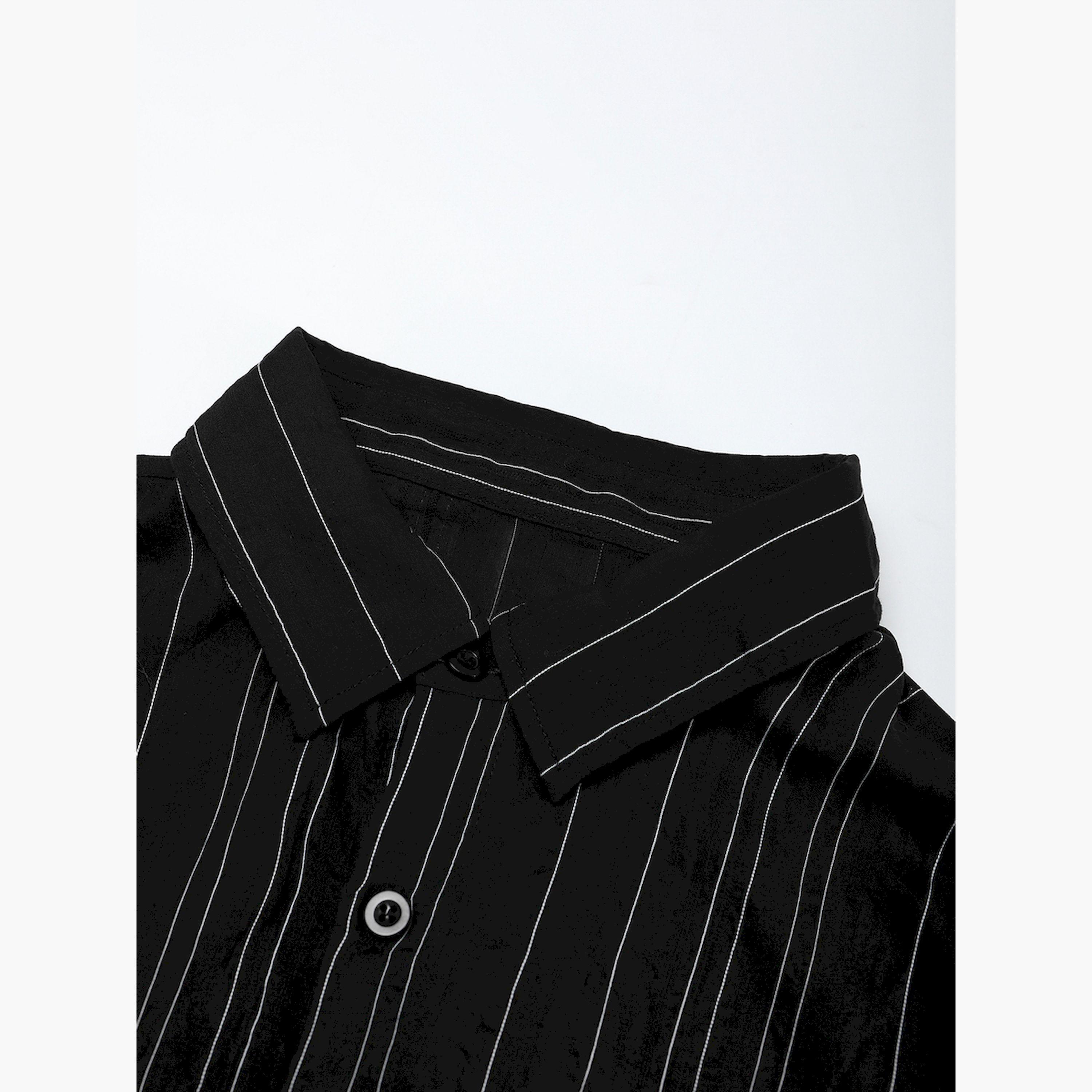 قميص مخطط بأكمام قصيرة وأزرار-men-clothing-shirts-image-2