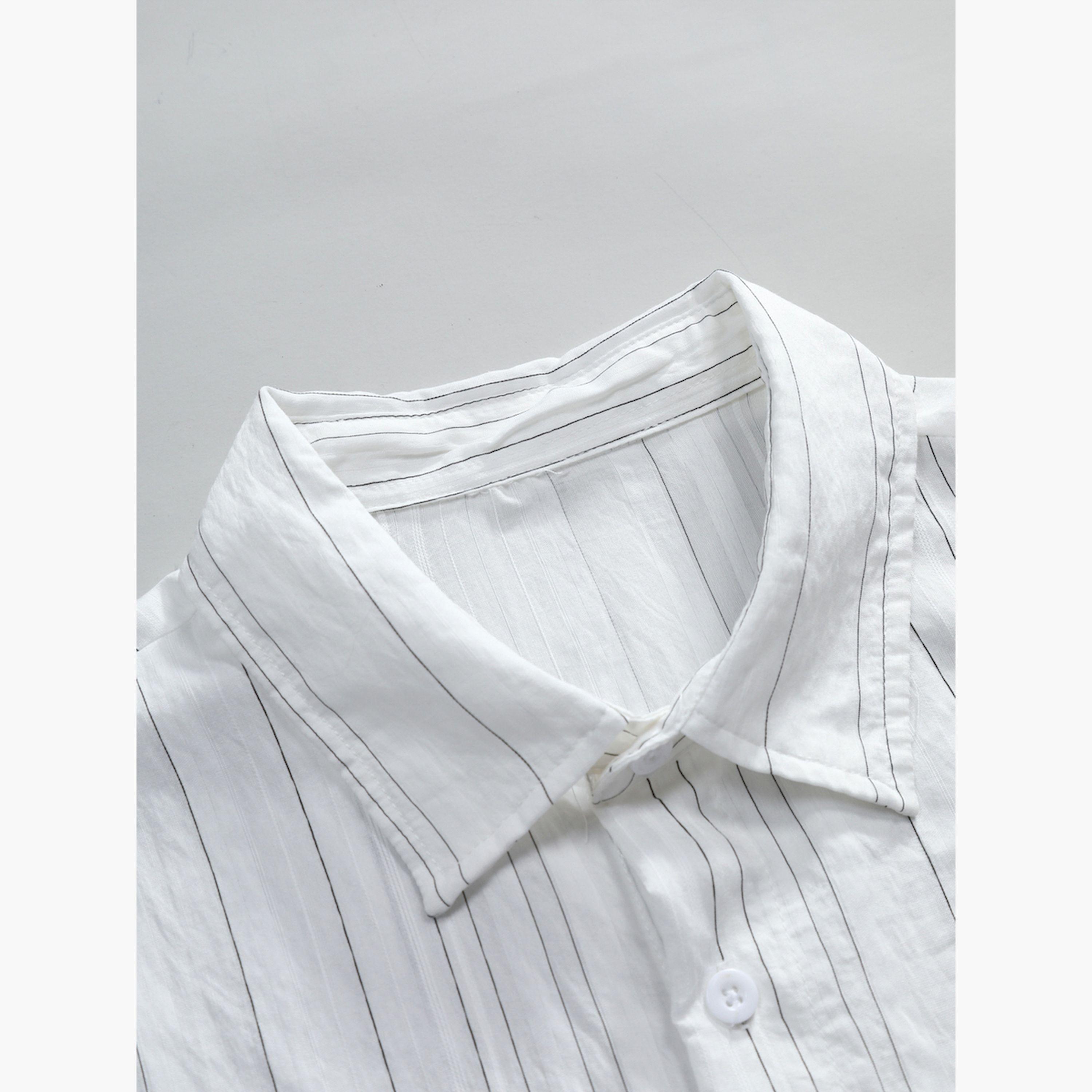 Take Two Textured Striped Short Sleeve Button Up Shirt-men-clothing-shirts-image-2