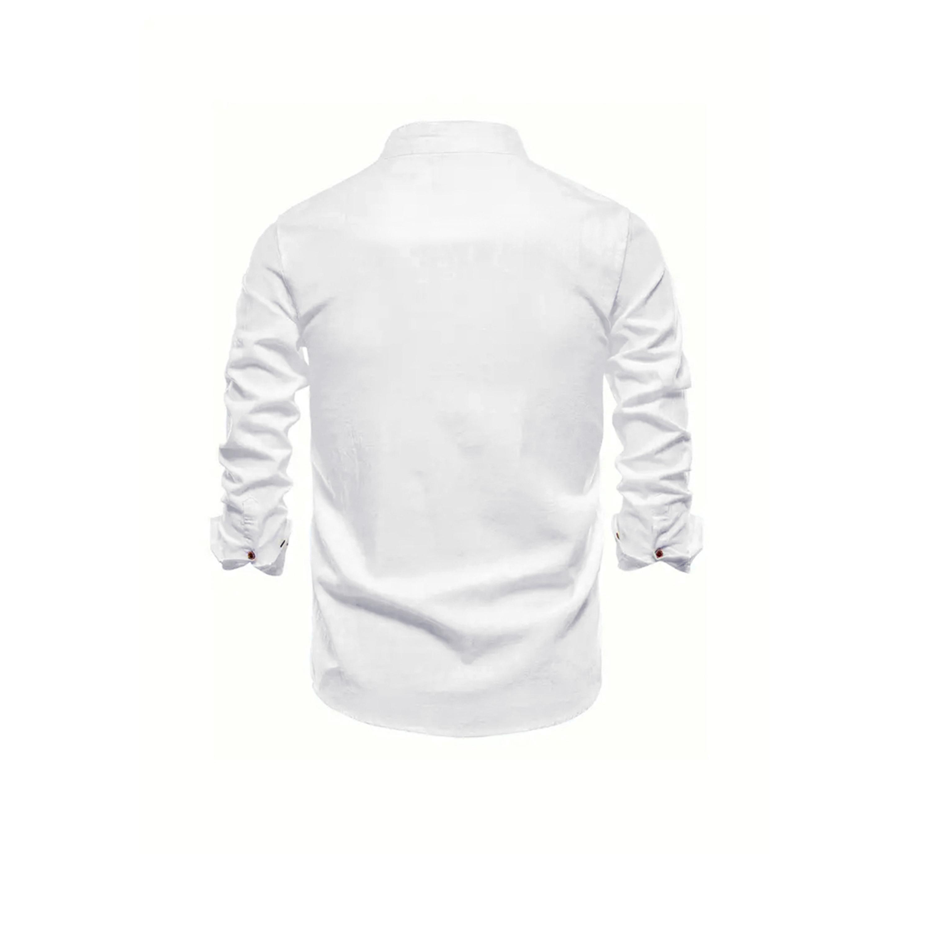 Take Two Embroidered Mandarin Collar Long Sleeve Shirt-men-clothing-shirts-image-2