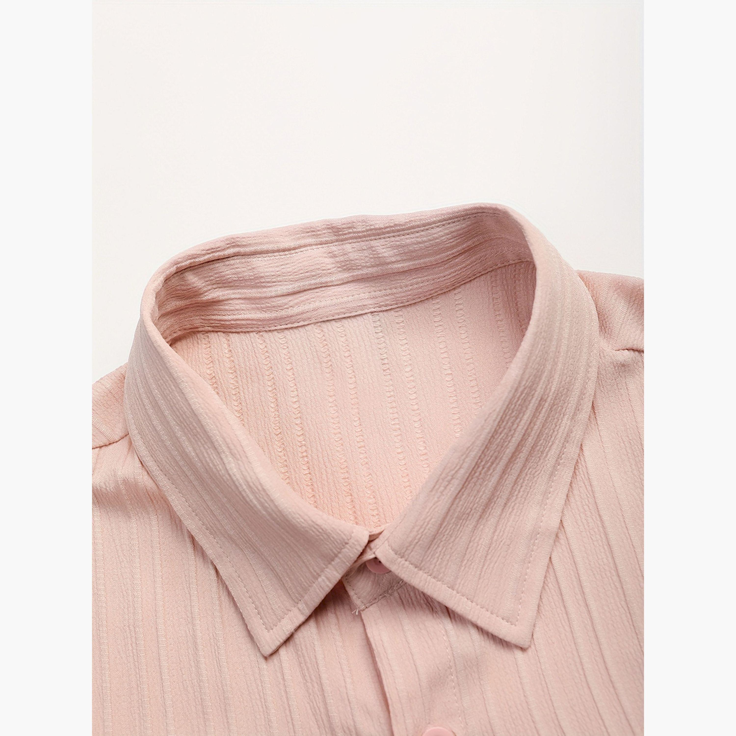 Take Two Textured Short Sleeve Shirt and Shorts Co-Ords-men-clothing-coordsets-image-3