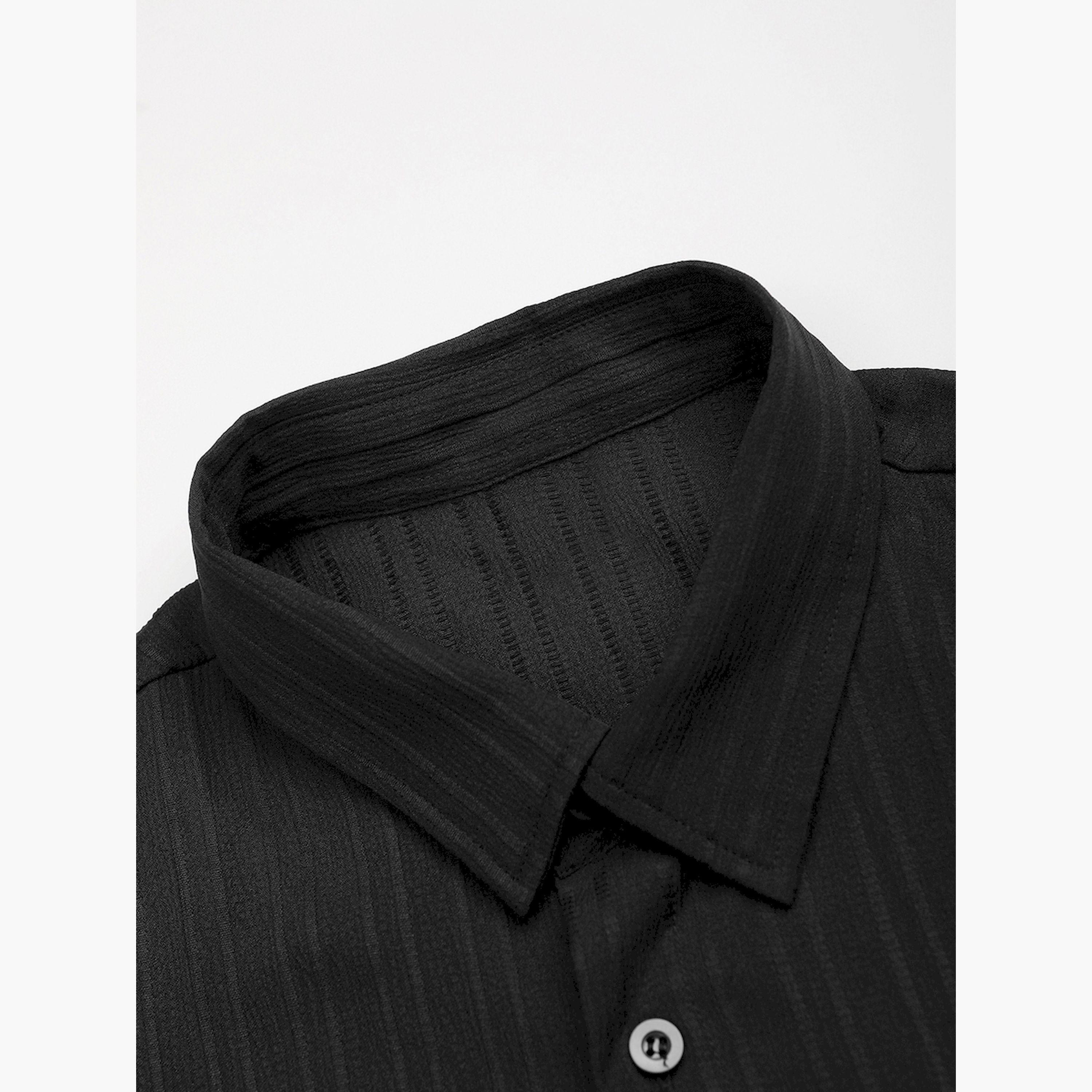 Take Two Solid Short Sleeve Shirt and Pants Co-Ords-men-clothing-coordsets-image-5