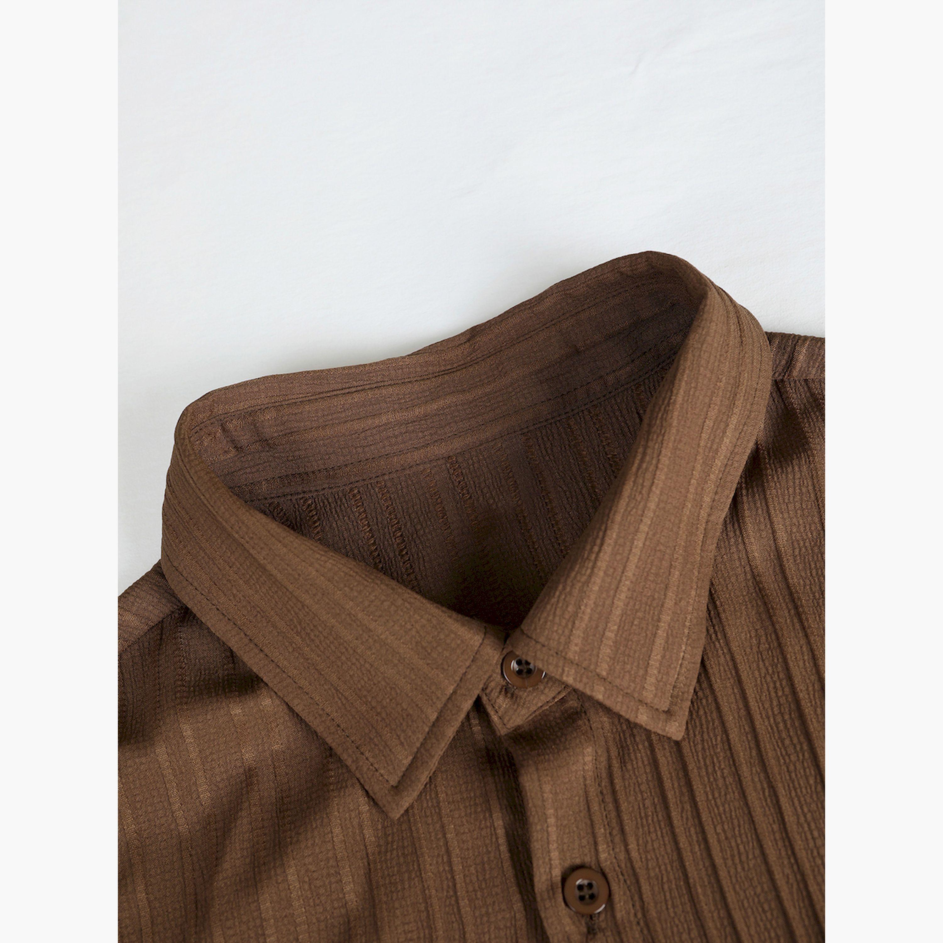 Take Two Solid Short Sleeve Shirt and Pants Co-Ords-men-clothing-coordsets-image-5