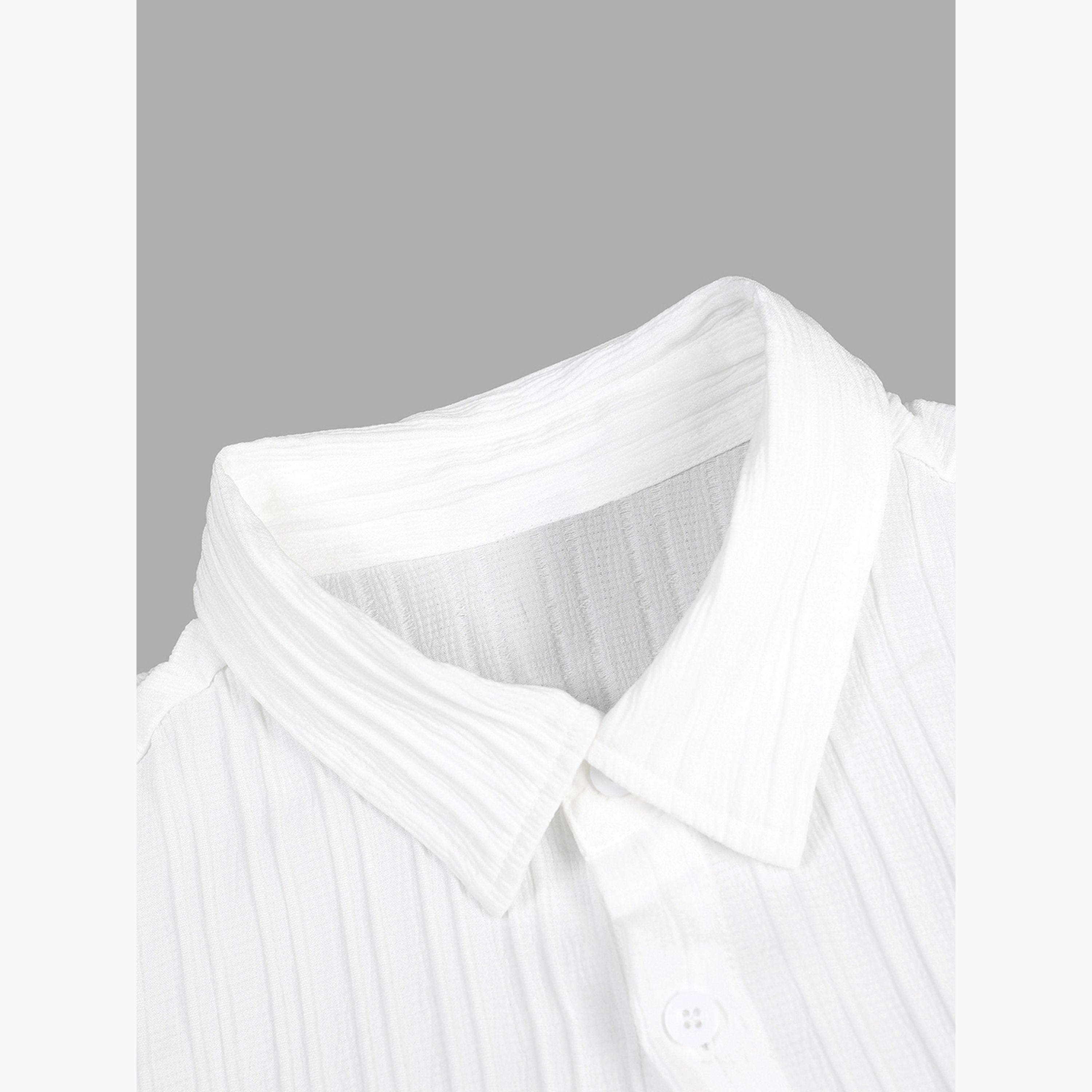 Take Two Solid Short Sleeve Shirt and Pants Co-Ords-men-clothing-coordsets-image-3