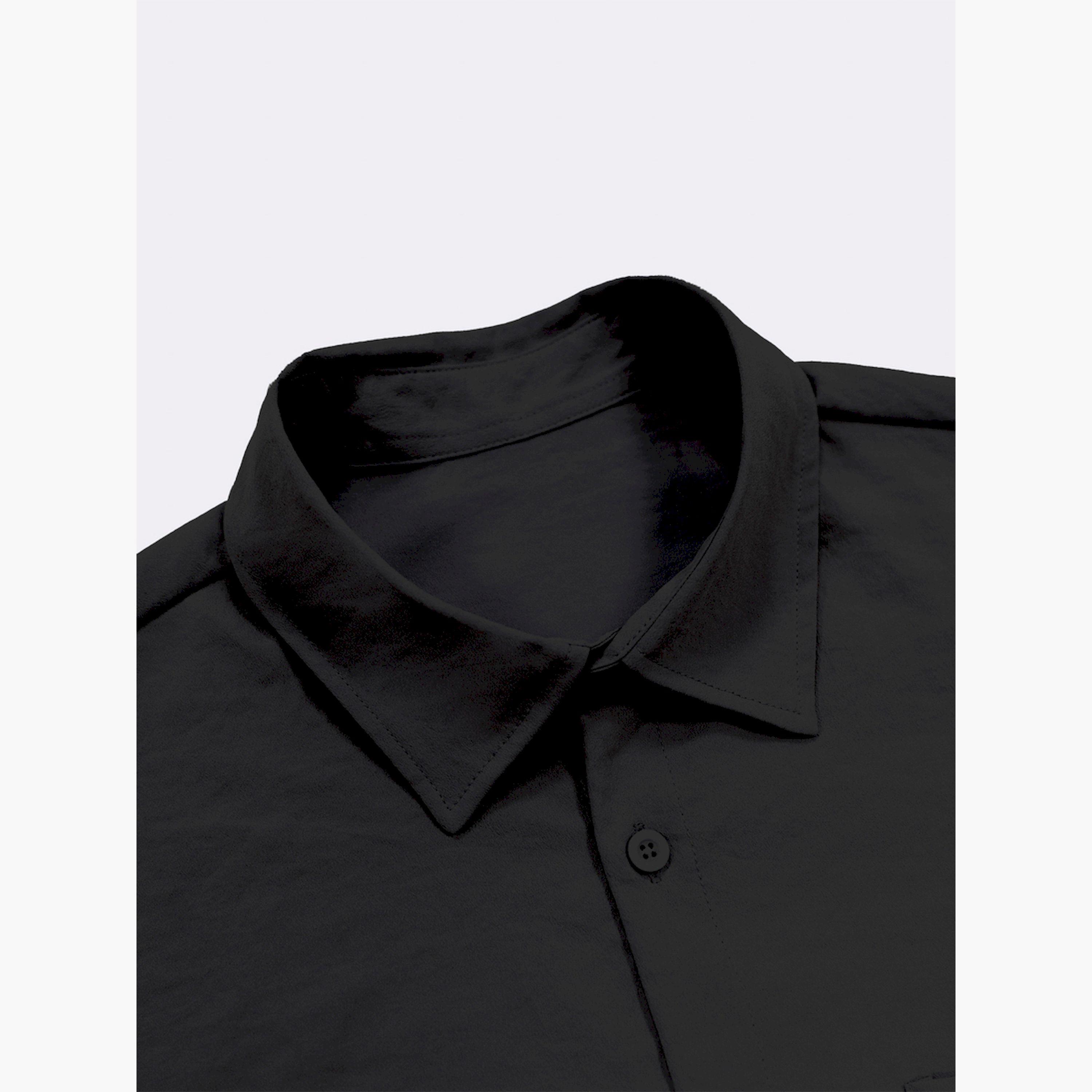 Take Two Solid Short Sleeve Shirt and Pants Co-Ords-men-clothing-coordsets-image-3