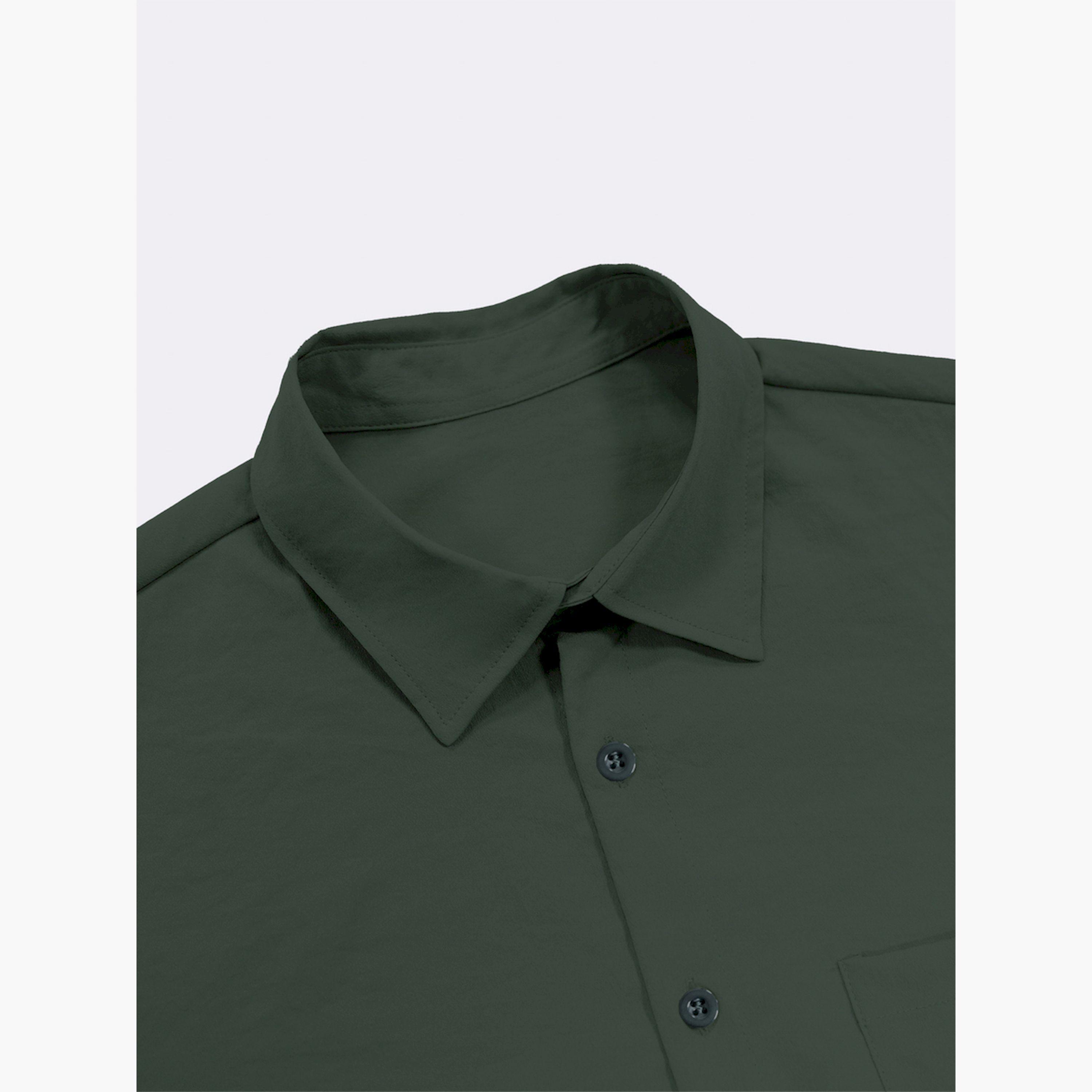 Take Two Solid Short Sleeve Shirt and Pants Co-Ords-men-clothing-coordsets-image-3