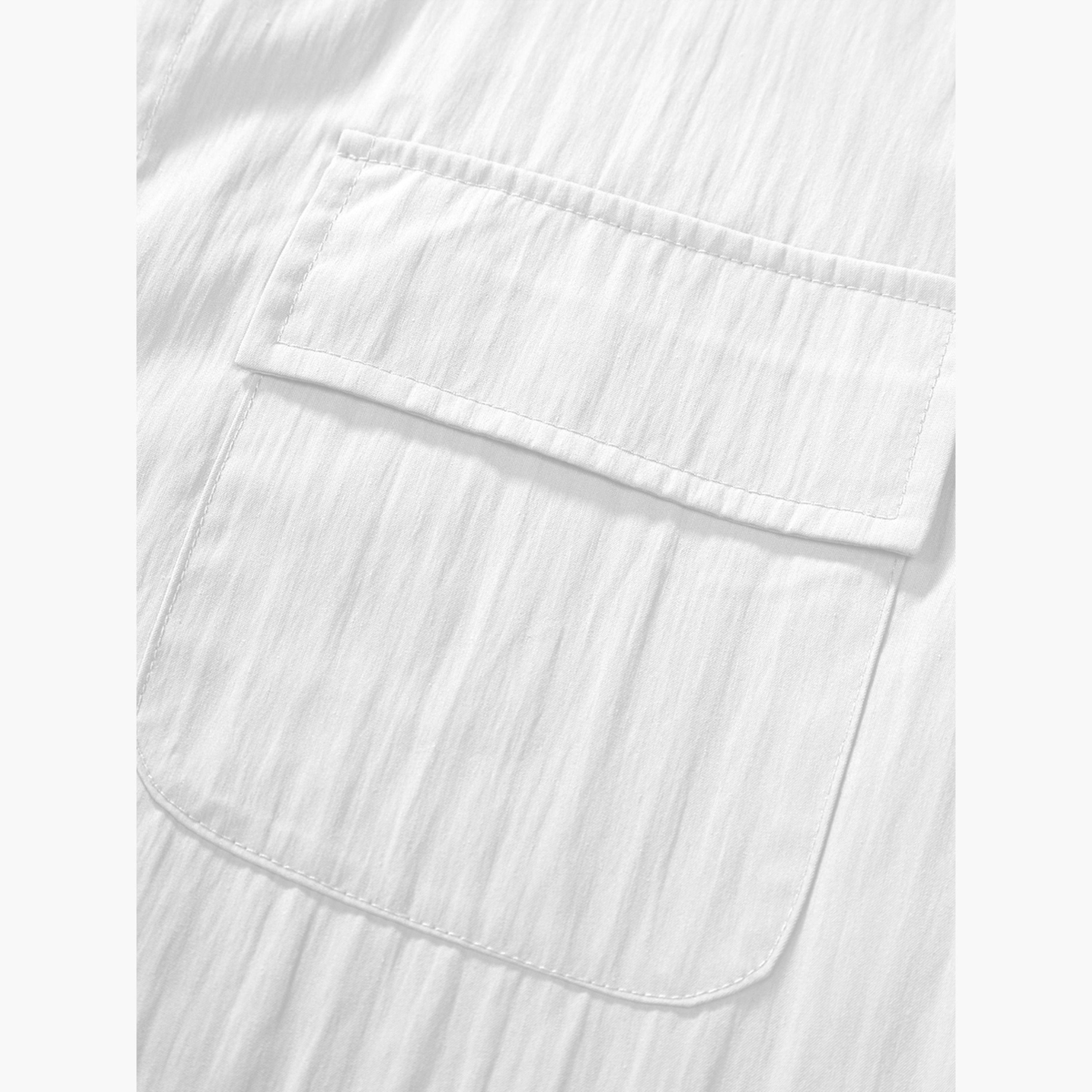 Take Two Solid Short Sleeve Shirt and Shorts Co-Ords-men-clothing-coordsets-image-4