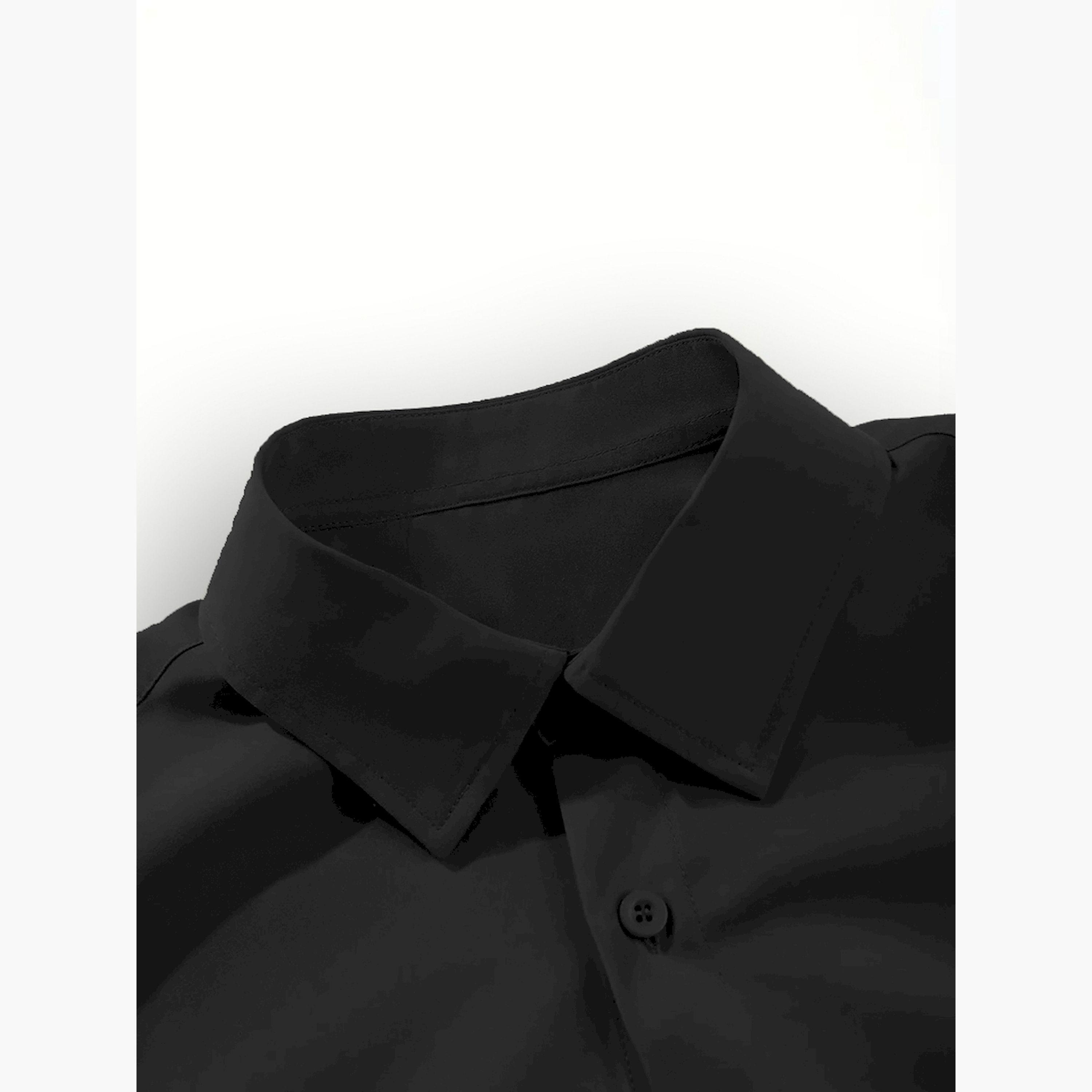 طقم منسق من بنطال وبلوزة سادة بياقة سبريد-men-clothing-coordsets-image-3