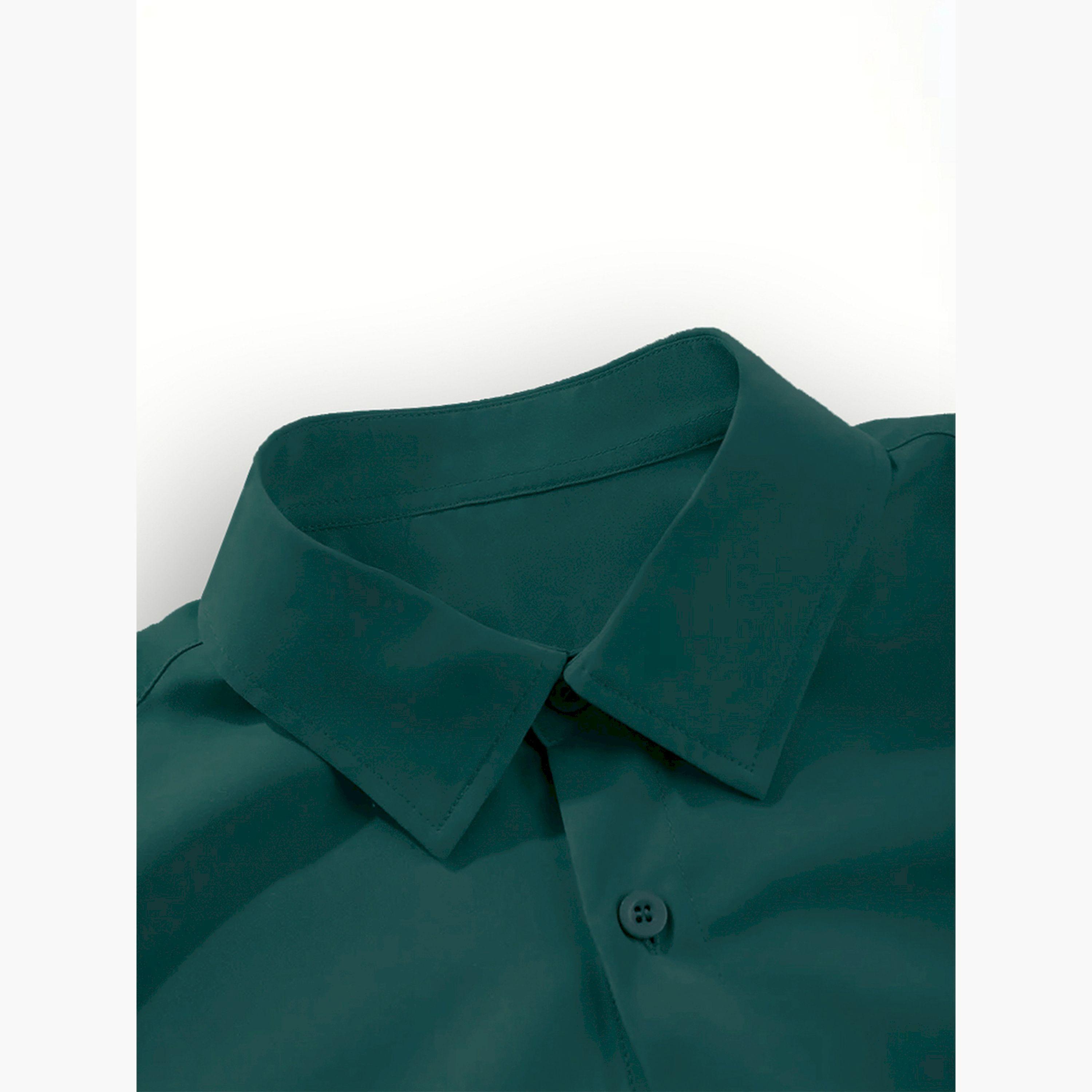 طقم منسق من بنطال وبلوزة سادة بياقة سبريد-men-clothing-coordsets-image-3
