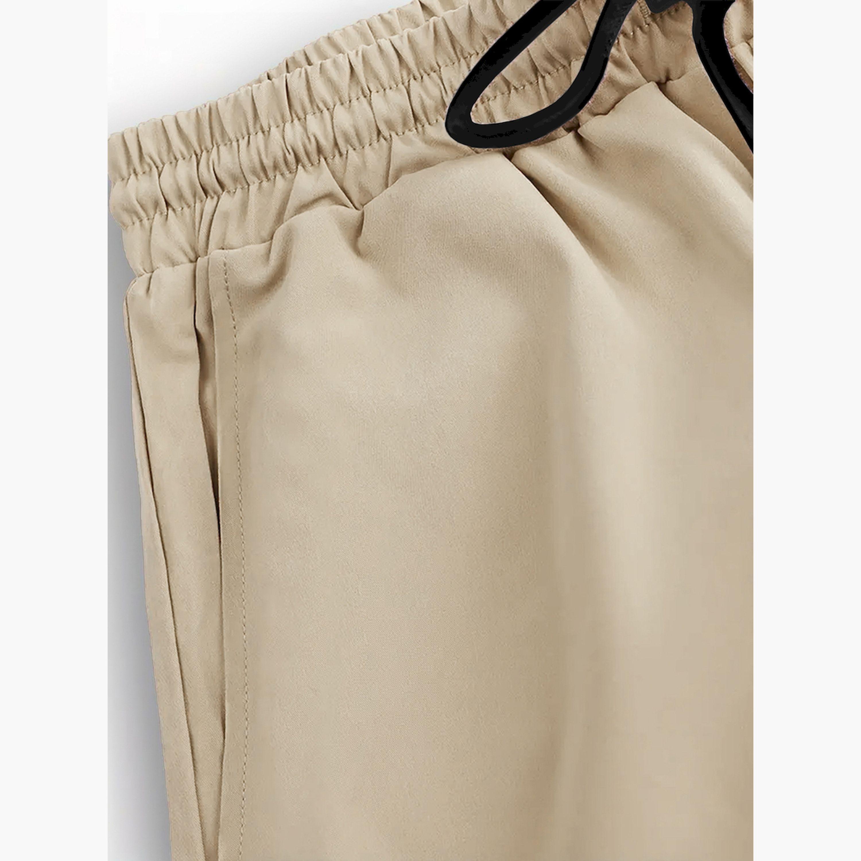 Take Two Solid Spread Collar Short Sleeve Shirt and Trousers Co-Ords-men-clothing-coordsets-image-5