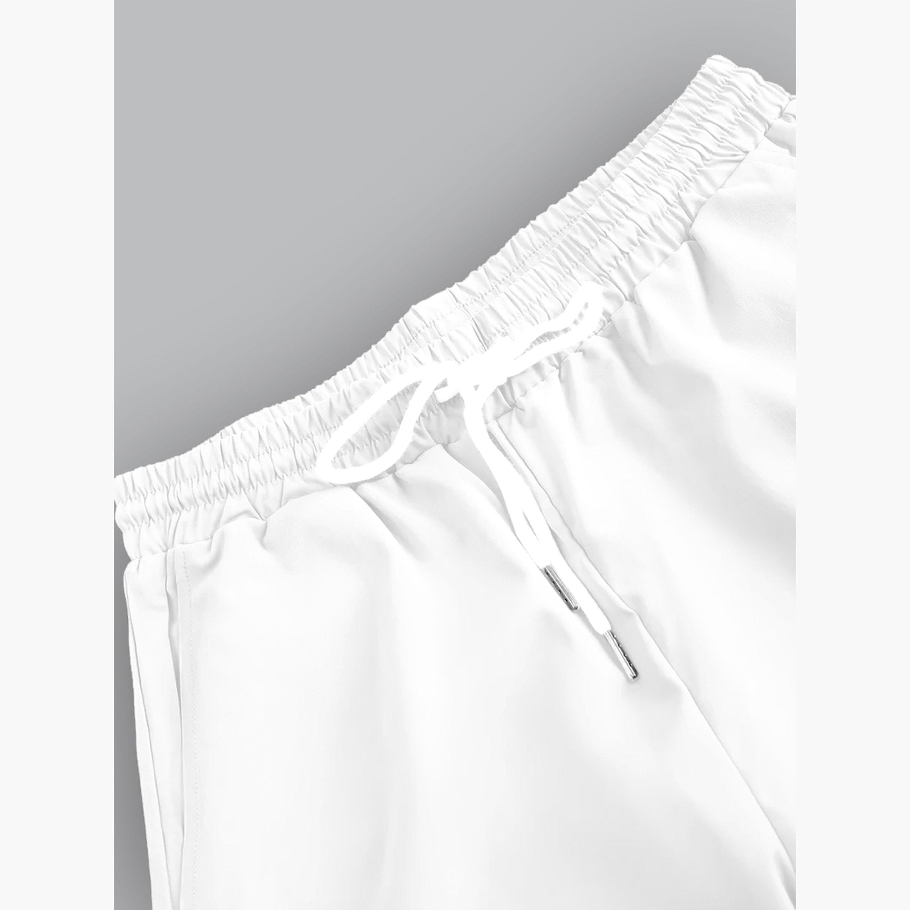 Take Two Solid Spread Collar Short Sleeve Shirt and Trousers Co-Ords-men-clothing-coordsets-image-4
