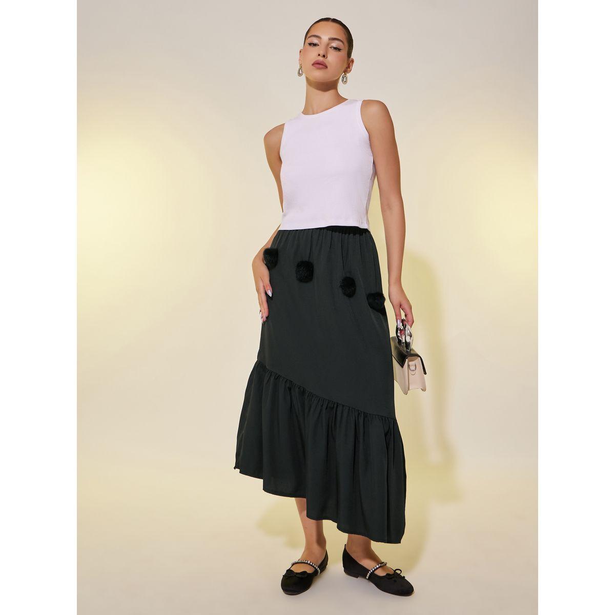 تنورة ميدي بحافة غير متماثلة الطول-women-clothing-bottoms-skirts-image-1