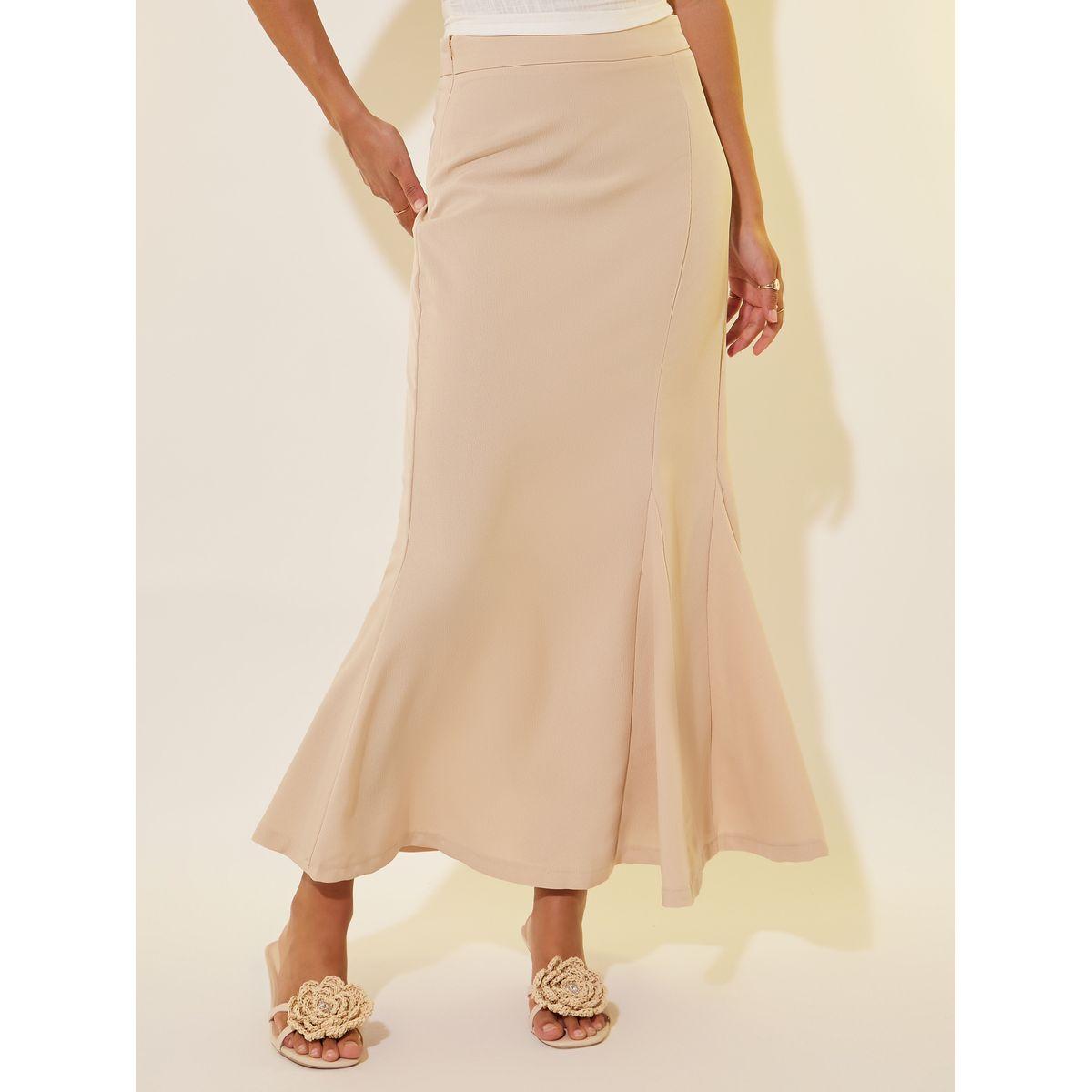 تنورة طويلة سادة ميرميد بسحَّاب غلق جانبي-women-clothing-bottoms-skirts-image-2