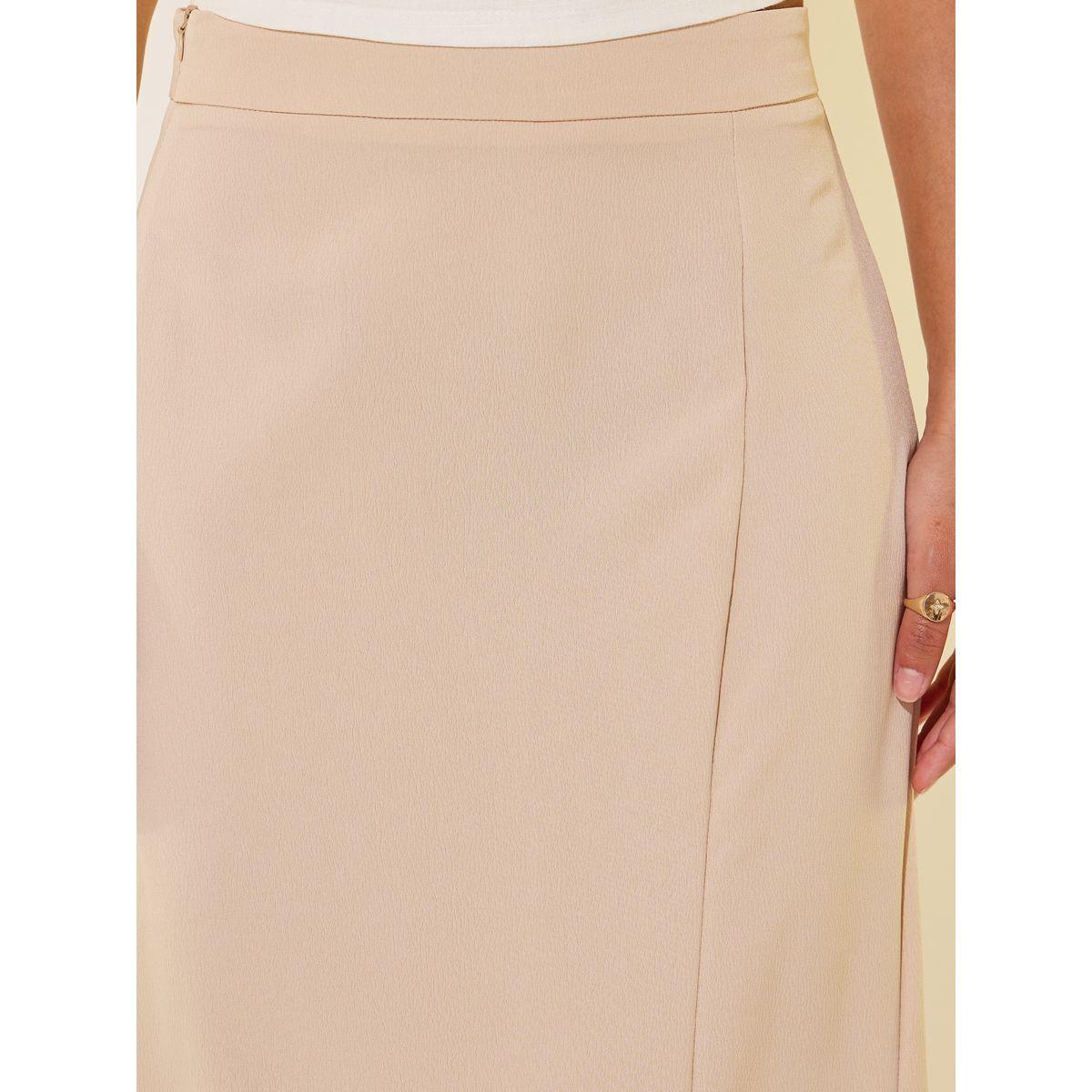 Styli Solid Mermaid Maxi Skirt with Concealed Side Zip-women-clothing-bottoms-skirts-image-3