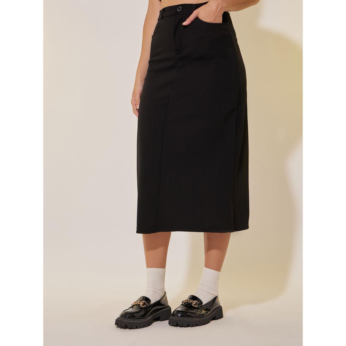 تنورة ميدي سادة بحافة واسعة-women-clothing-bottoms-skirts-image-2