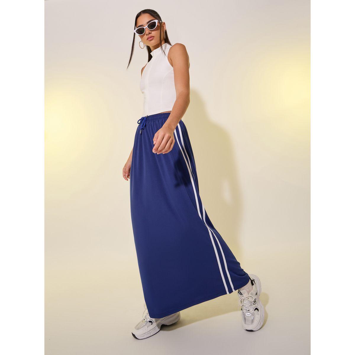 تنورة طويلة بشريط جانبي ورباط خصر-women-clothing-bottoms-skirts-image-1
