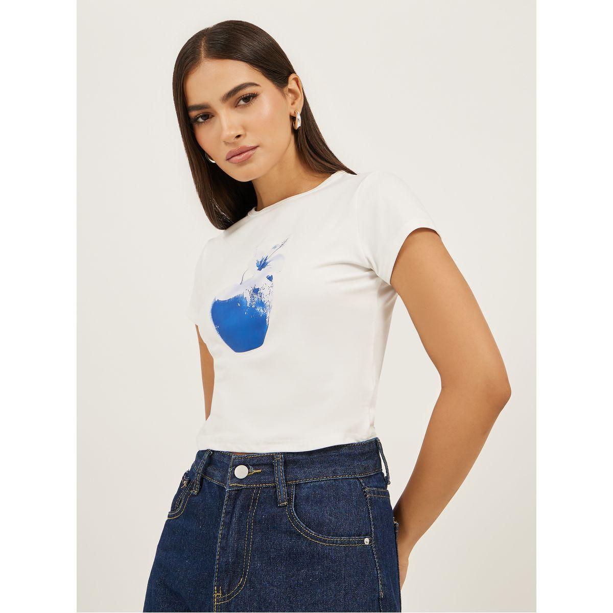 Styli Graphic Print Short Sleeve Fitted T-Shirt-women-clothing-tshirts-image-3