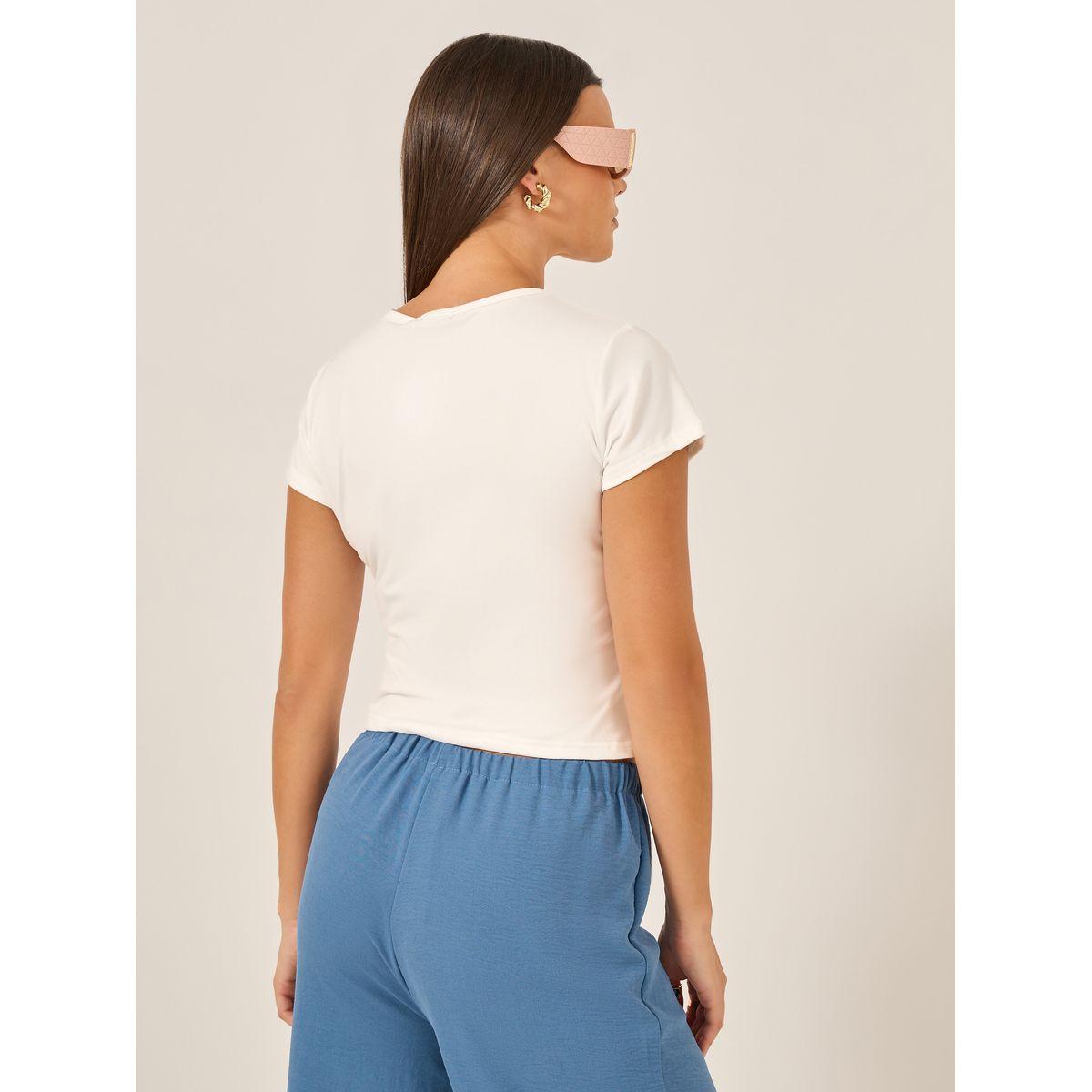 تيشيرت مُجسم بطبعة جرافيك وربطة ريبون-women-clothing-tshirts-image-4