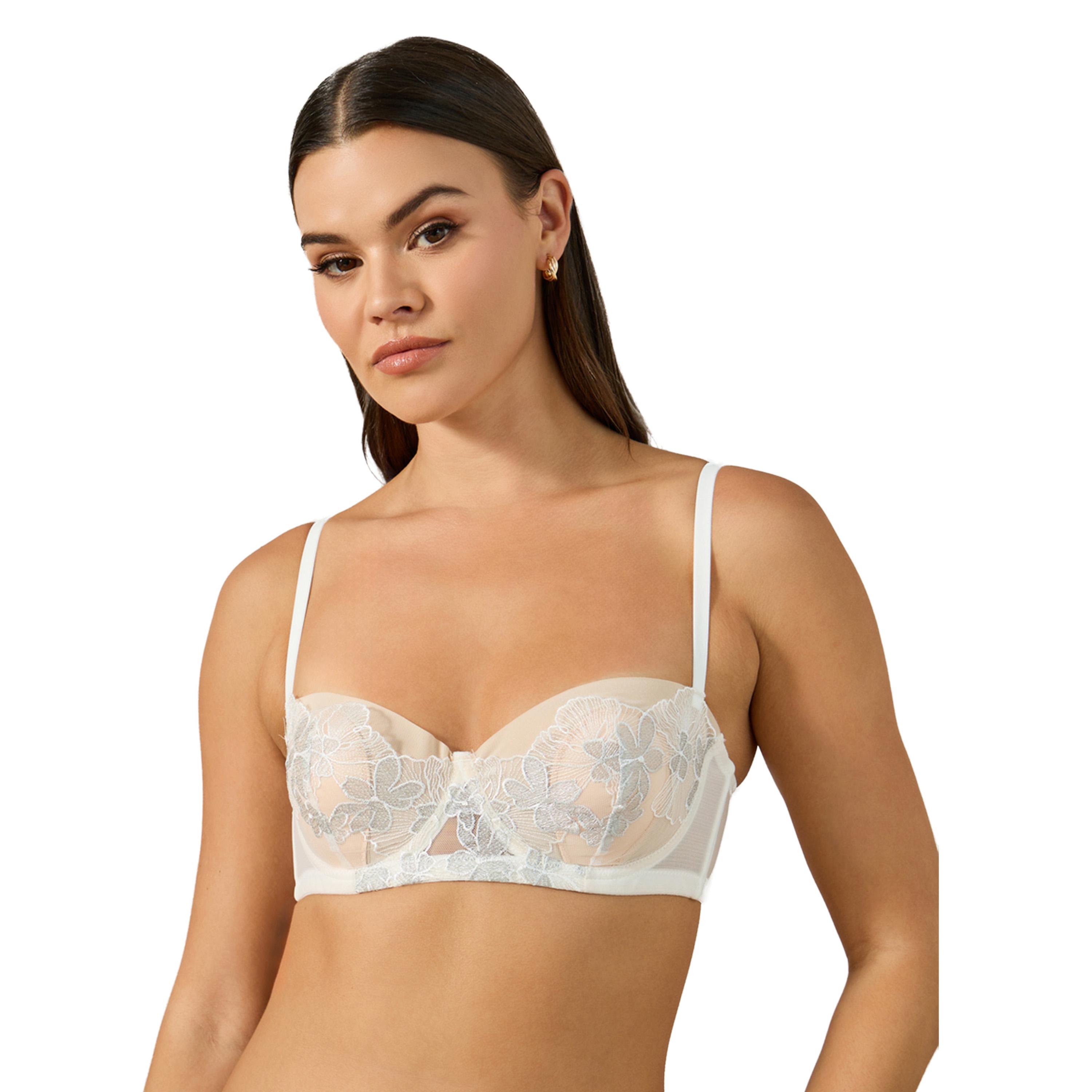 ستايلي - حمالة صدر مبطنة بسلك مع تطريز أزهار-women-clothing-lingerie-bras-image-1