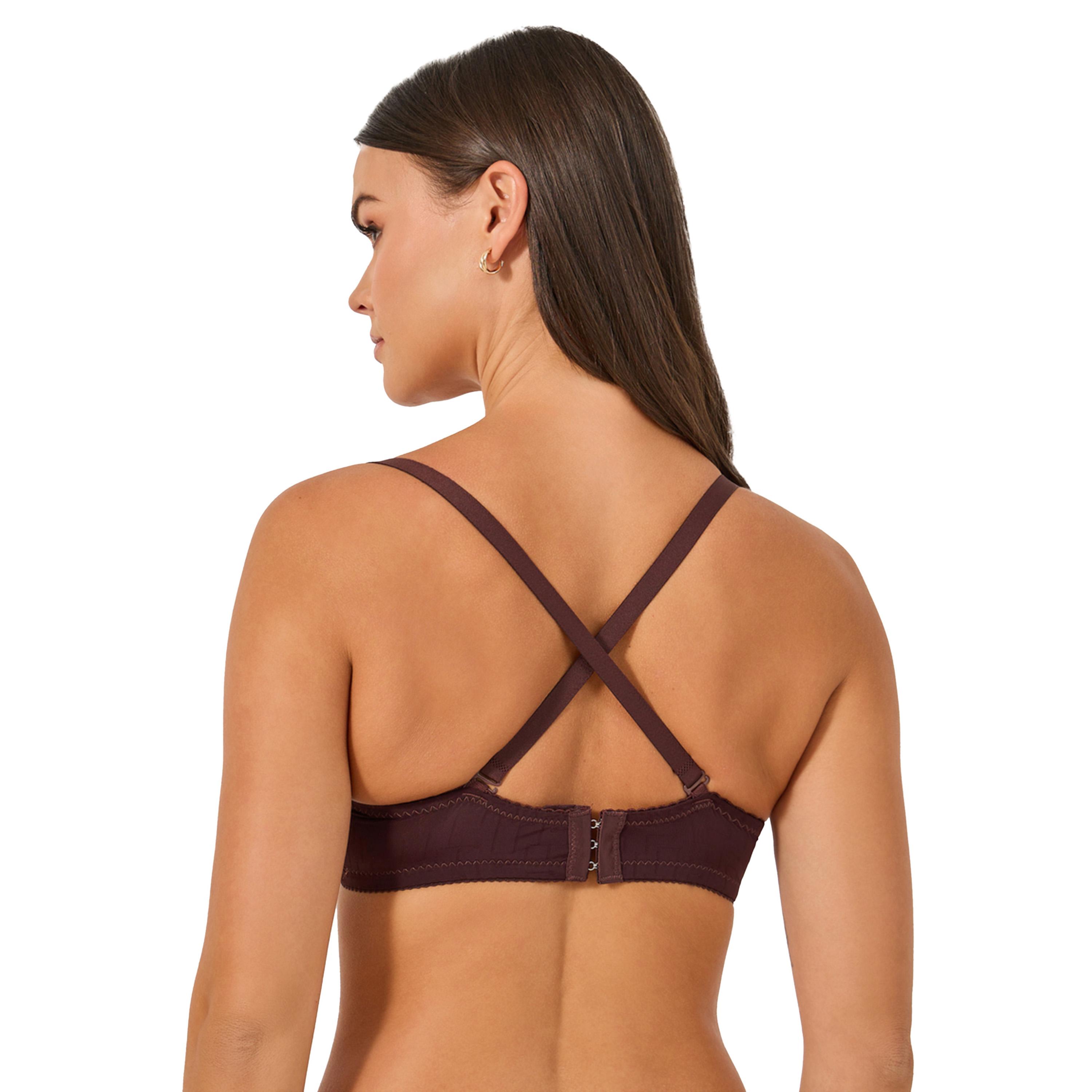 ستايلي - مجموعة من قطعتين - حمالة صدر تي شيرت مبطنة بدون أسلاك مع حواف متباينة-women-clothing-lingerie-bras-image-5