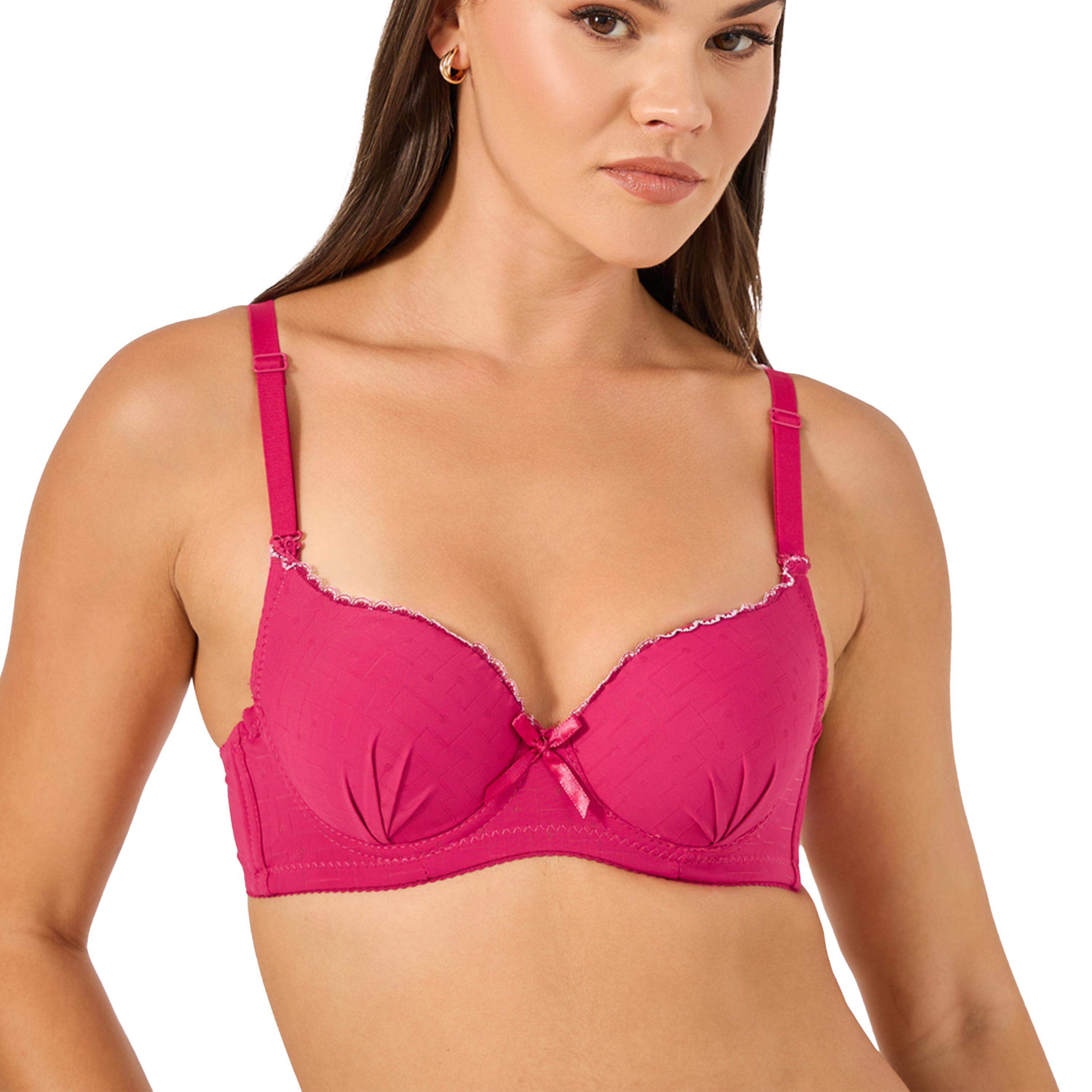 Styli Pack of 2 - Padded Non-Wired T-Shirt Bra with Contrast Trim-women-clothing-lingerie-bras-image-6