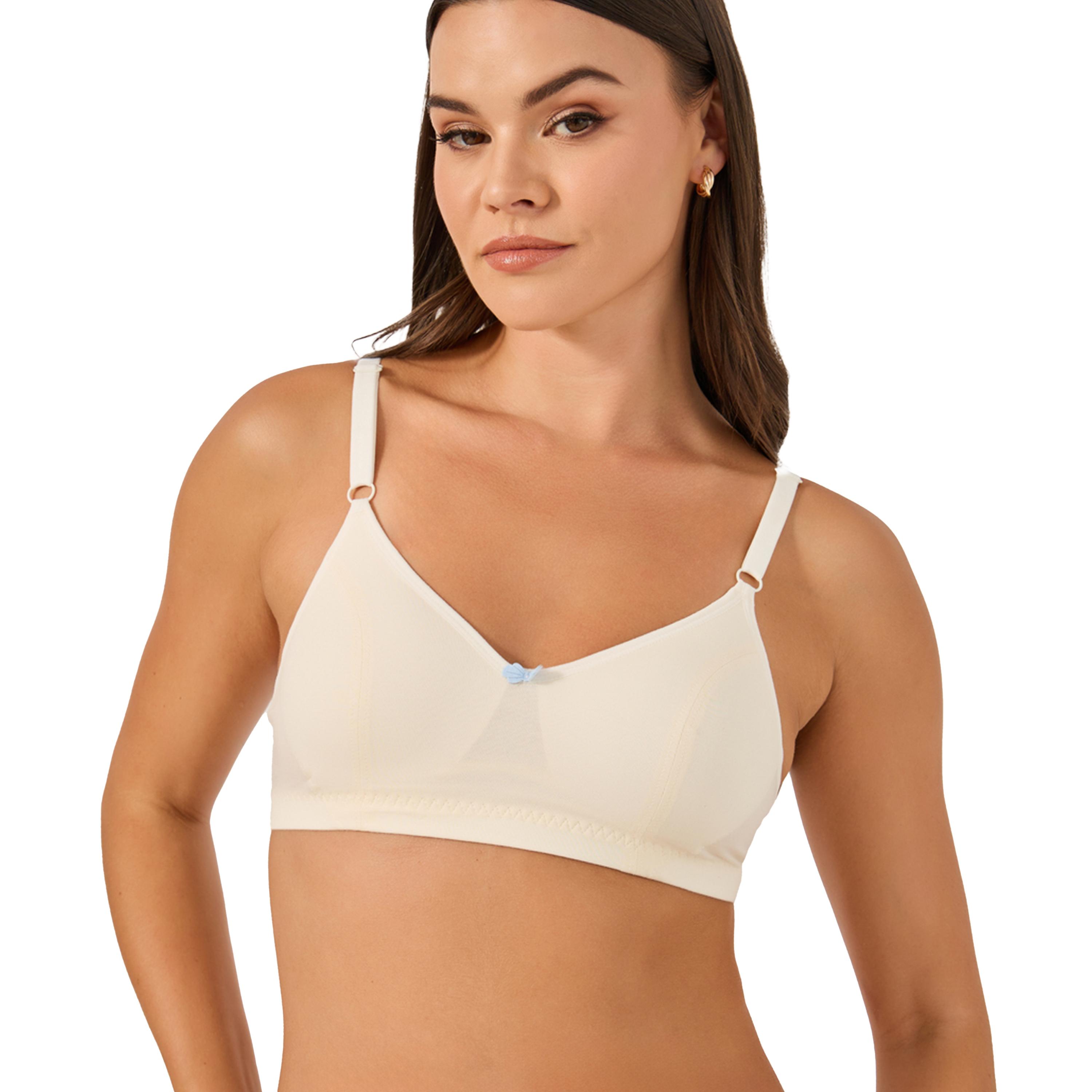 Styli Pack of 2 - Padded Non-Wired Moulded Bra with Contrast Bow Detail-women-clothing-lingerie-bras-image-2
