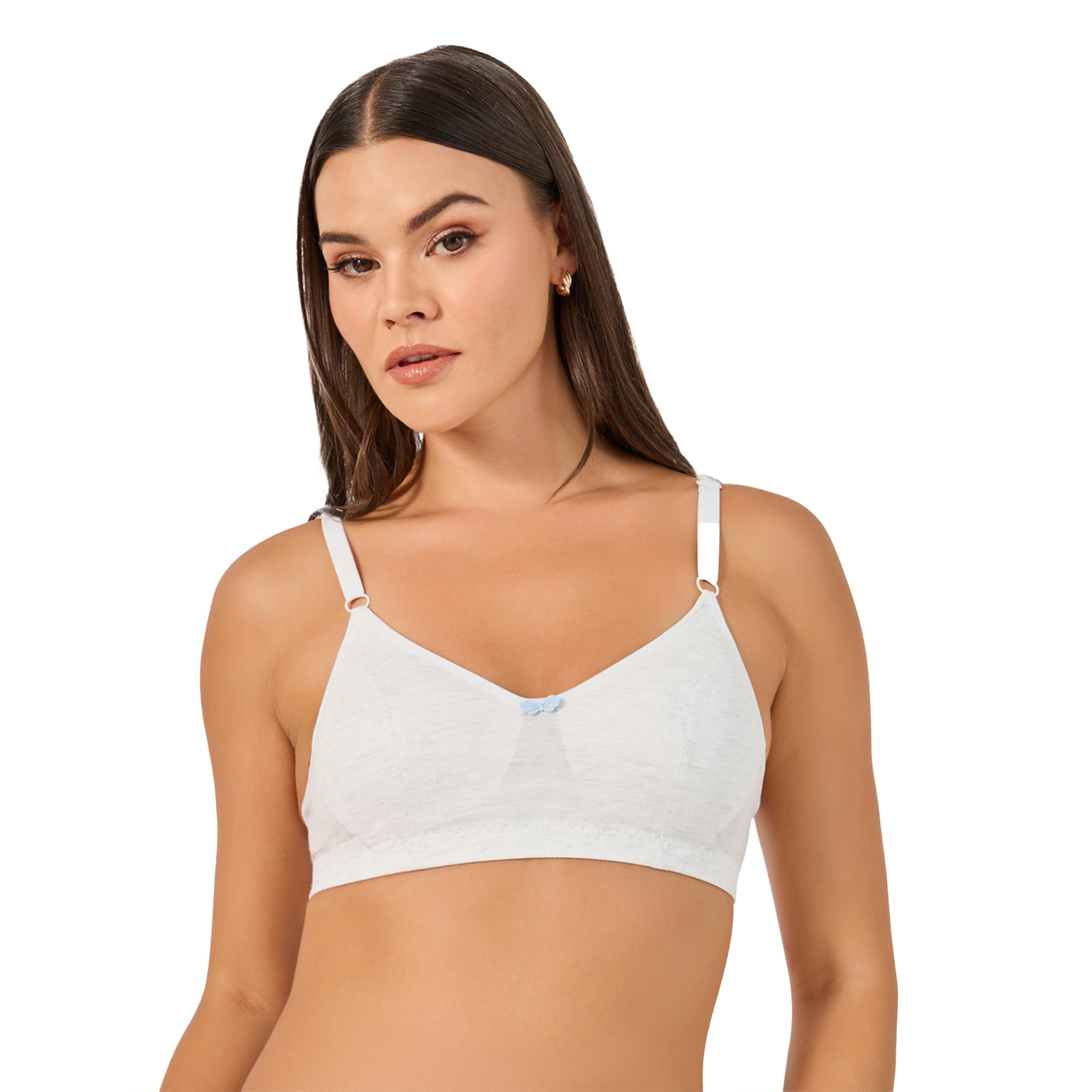 Styli Pack of 2 - Padded Non-Wired Moulded Bra with Contrast Bow Detail-women-clothing-lingerie-bras-image-6