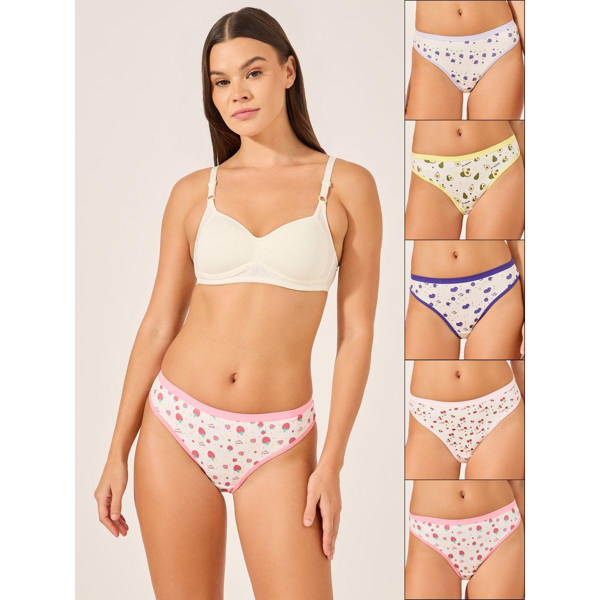 Styli Pack of 5 - Fruit Printed Bikini Briefs-women-clothing-lingerie-panties-image-1