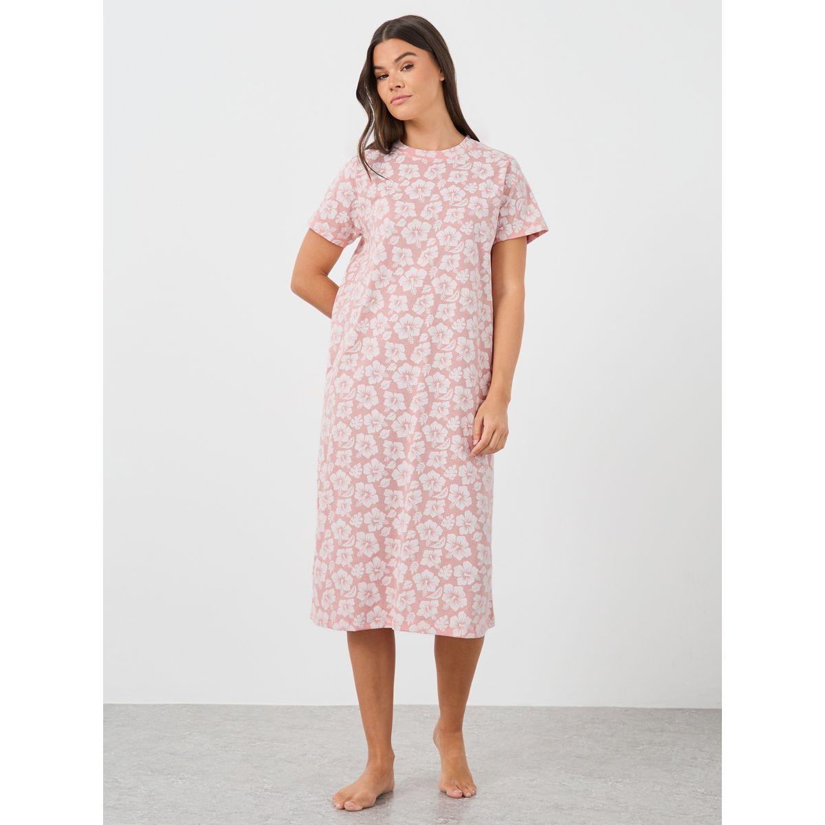 Styli Pack of 2 - Bee Graphic and Floral Print Sleep T-Shirt-women-clothing-nightwear-nighties-image-6