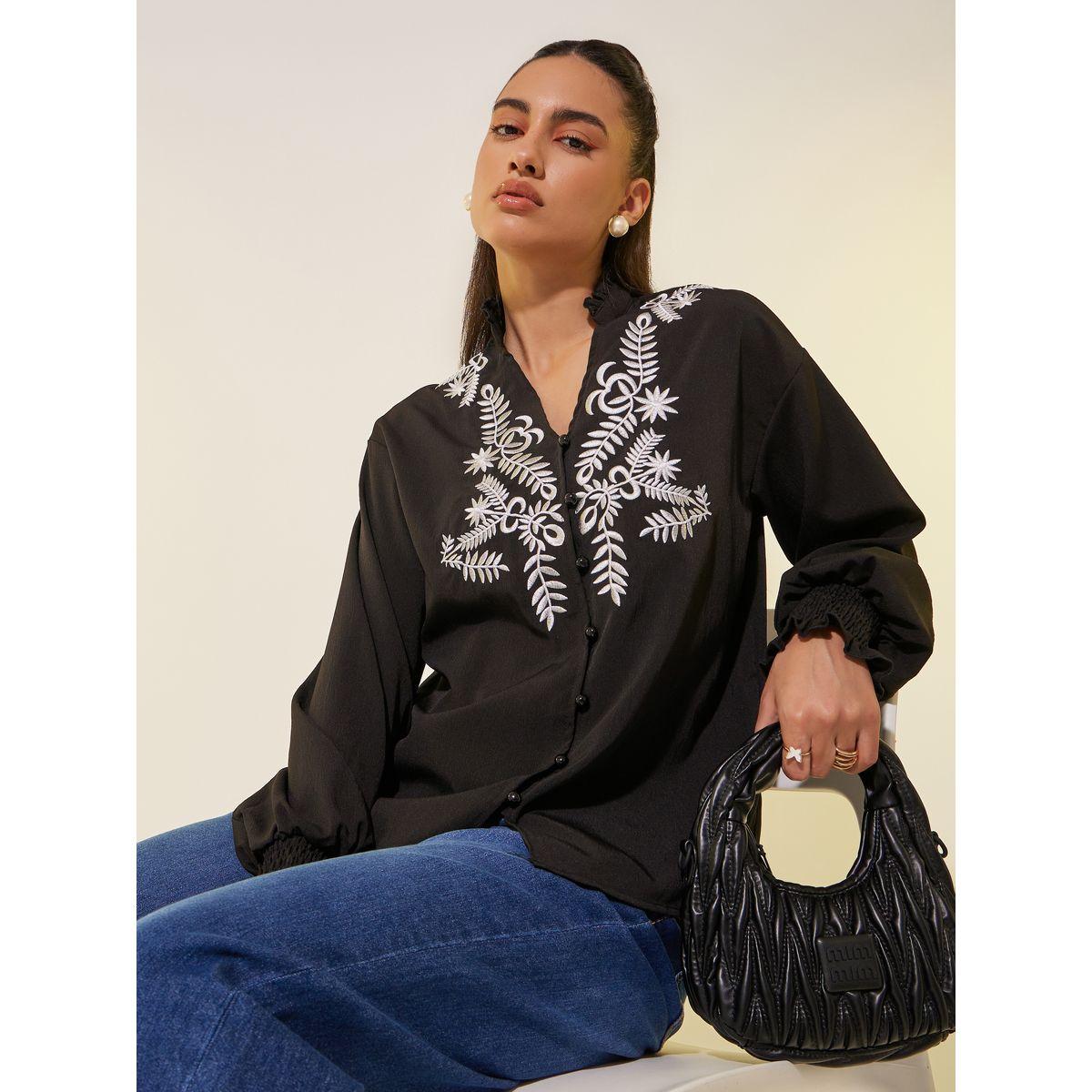 بلوزة فضفاضة بتفاصيل مُطرّزة-women-clothing-shirtsandblouses-shirts-image-1
