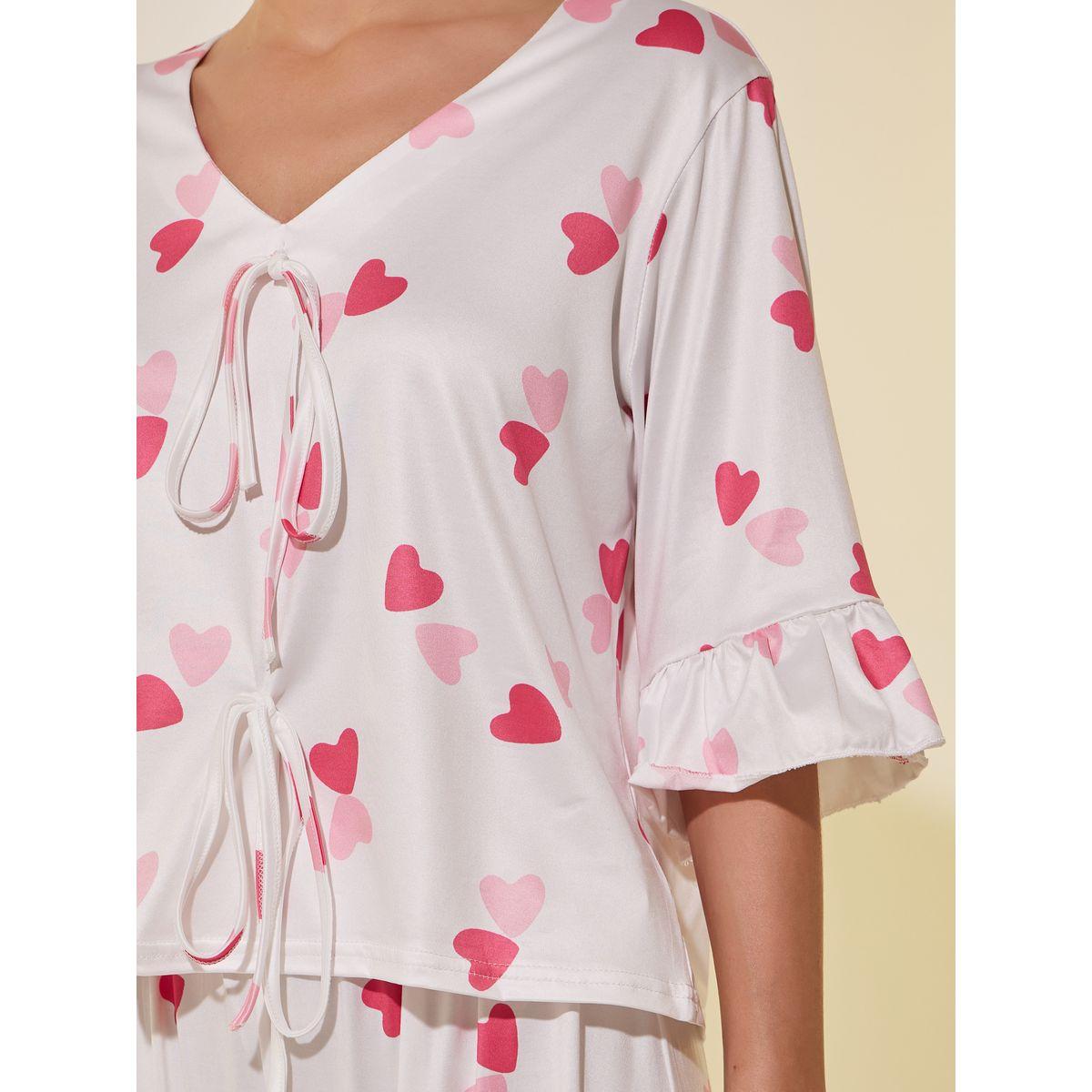طقم بيجاما من بنطال وبلوزة بطبعة جرافيك-women-clothing-nightwear-pyjamas-longsets-image-3