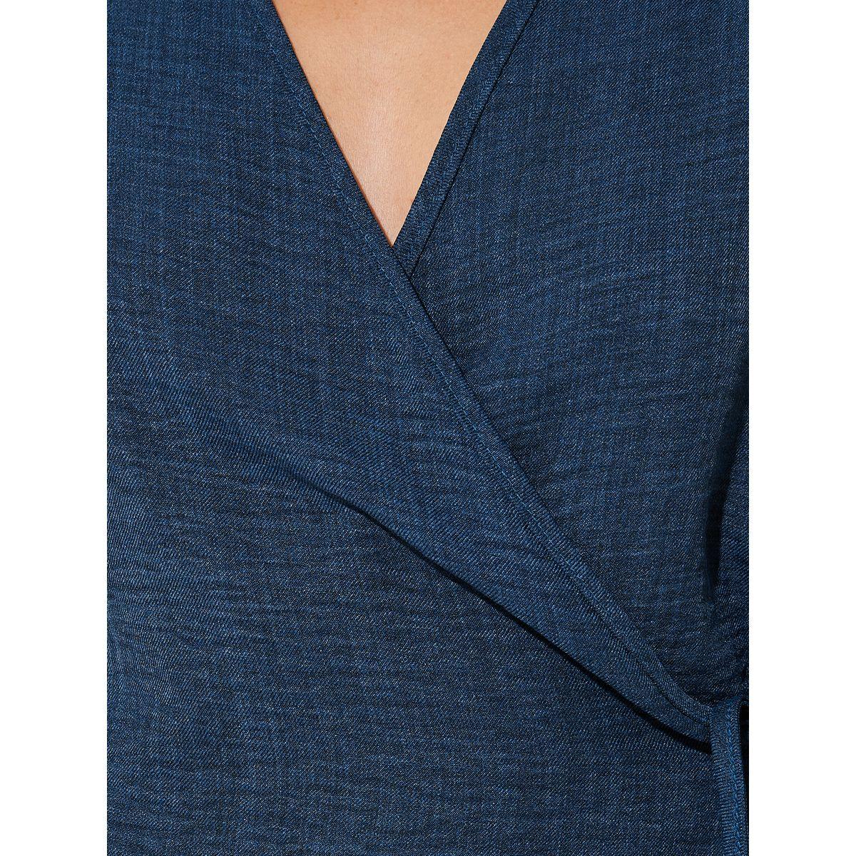 Styli Solid Long  Sleeve Wrap Top with Tie-Up Detail-women-clothing-shirtsandblouses-blouses-image-4