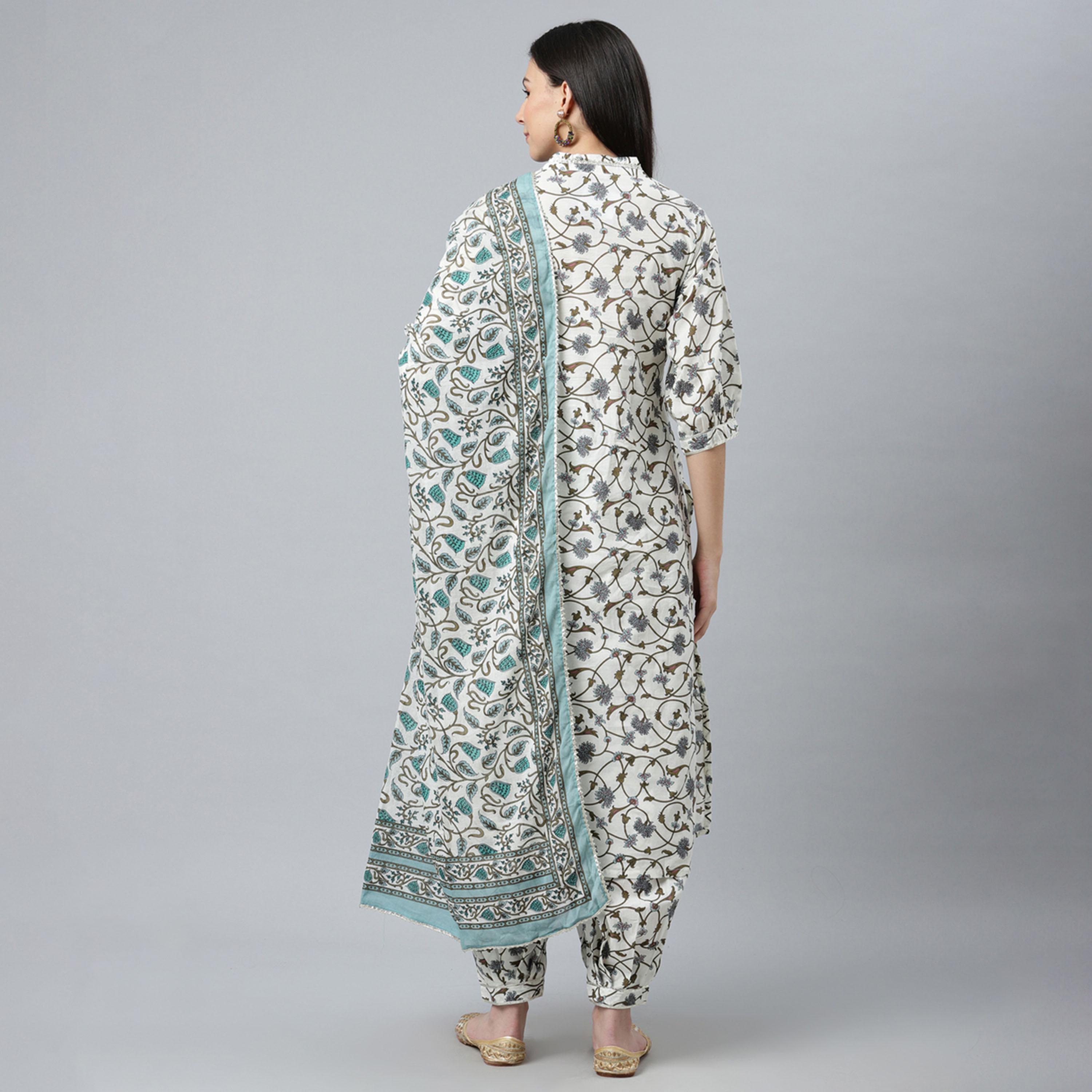Libas X Styli Printed Straight Kurta and Printed Salwar with Dupatta Set-women-clothing-ethnicwear-sareesets-image-4