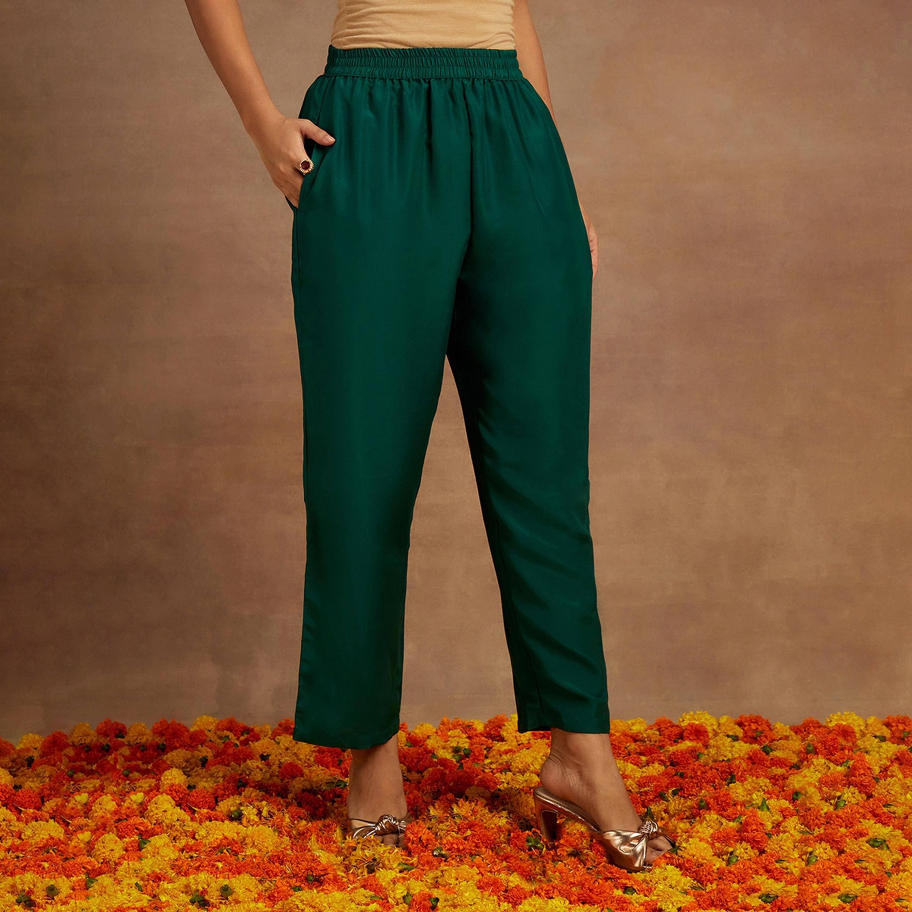 Libas X Styli Embroidered Straight Kurta and Solid Trousers with Dupatta Set-women-clothing-ethnicwear-sareesets-image-5