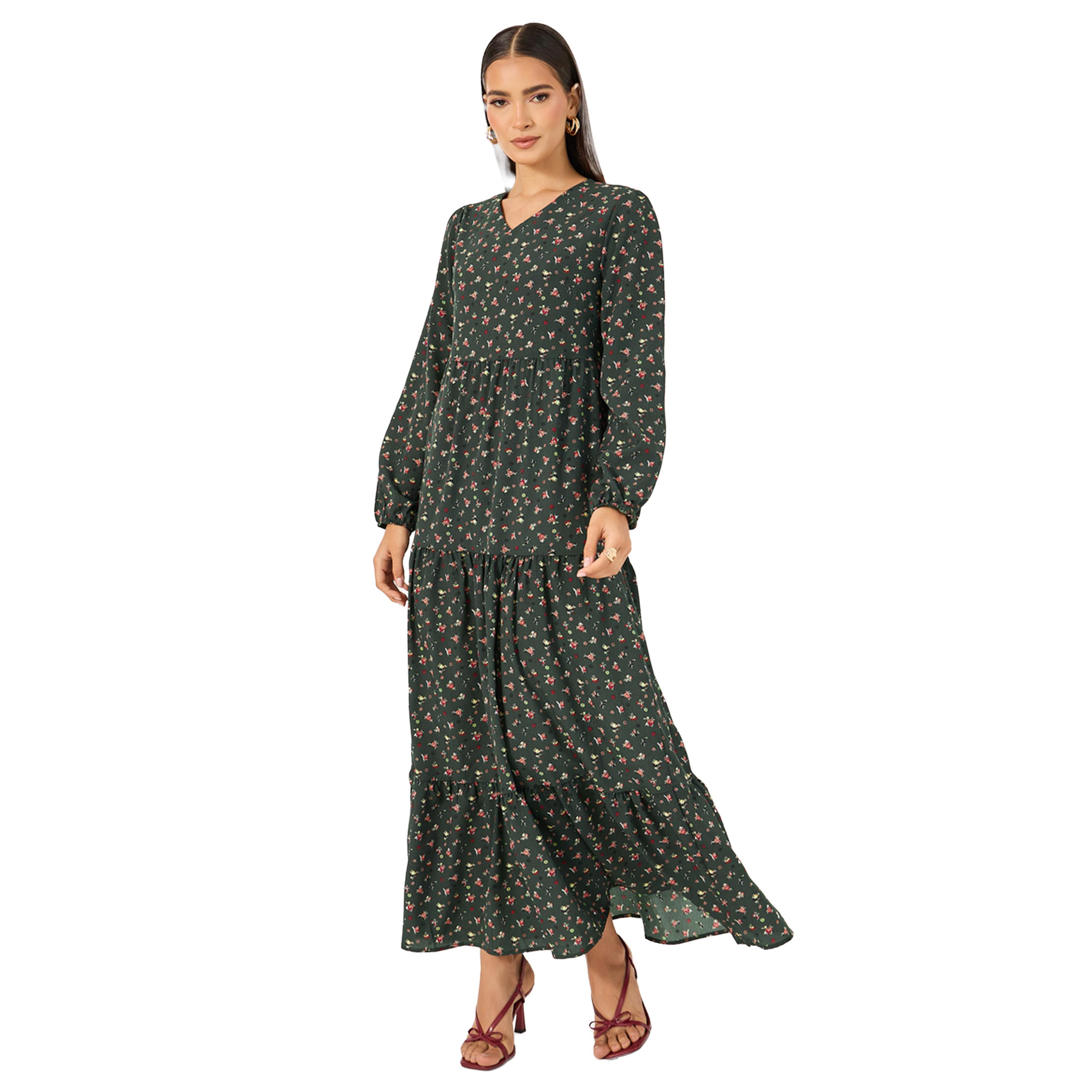 Styli All-Over Print Long Sleeves Tiered Maxi Dress-women-clothing-dresses-image-1