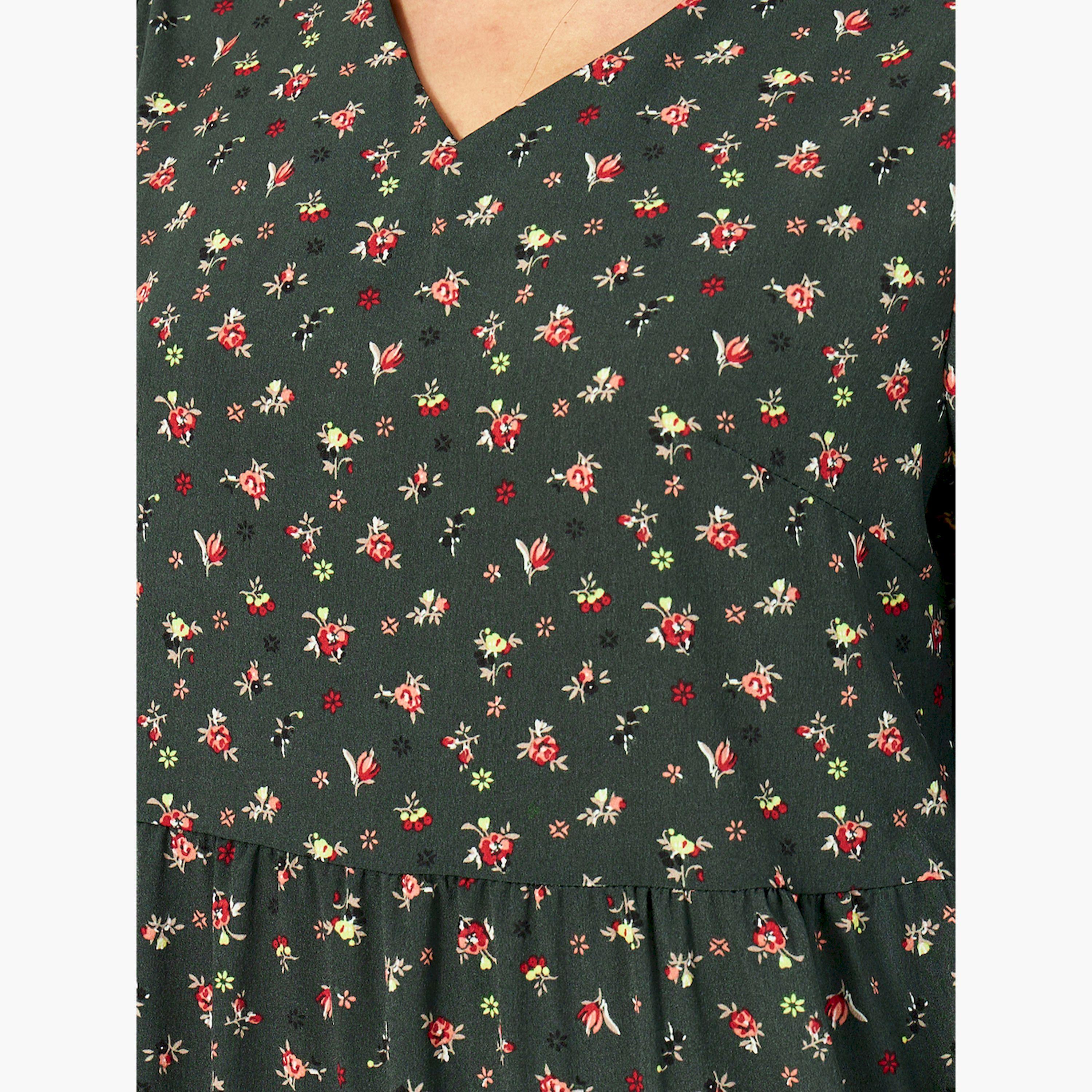 Styli All-Over Print Long Sleeves Tiered Maxi Dress-women-clothing-dresses-image-4