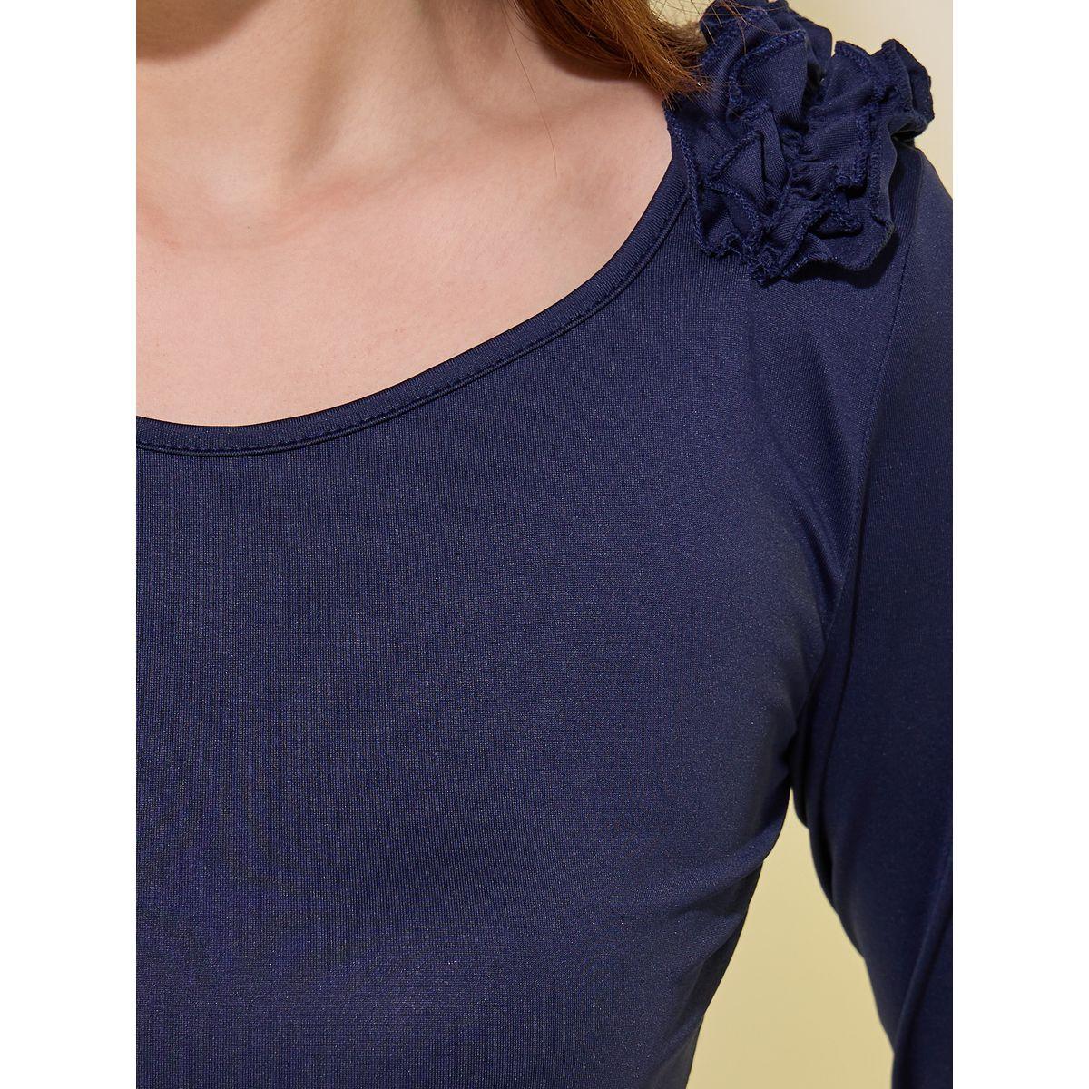 فستان ميدي سادة بأكمام قصيرة وكورساج-women-clothing-dresses-image-4