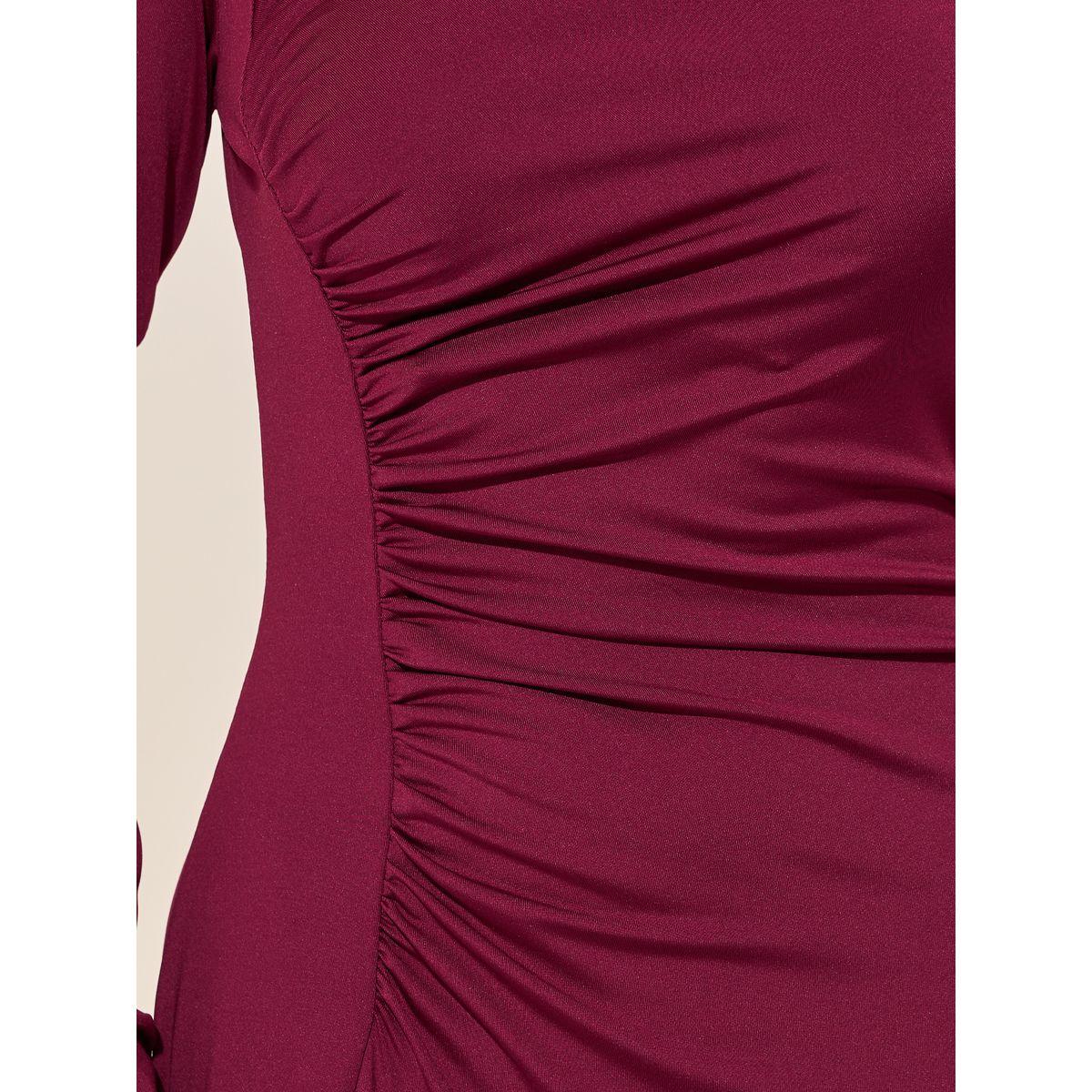 Styli Solid Gathered Waist A-Line Maxi Dress-women-clothing-dresses-image-4