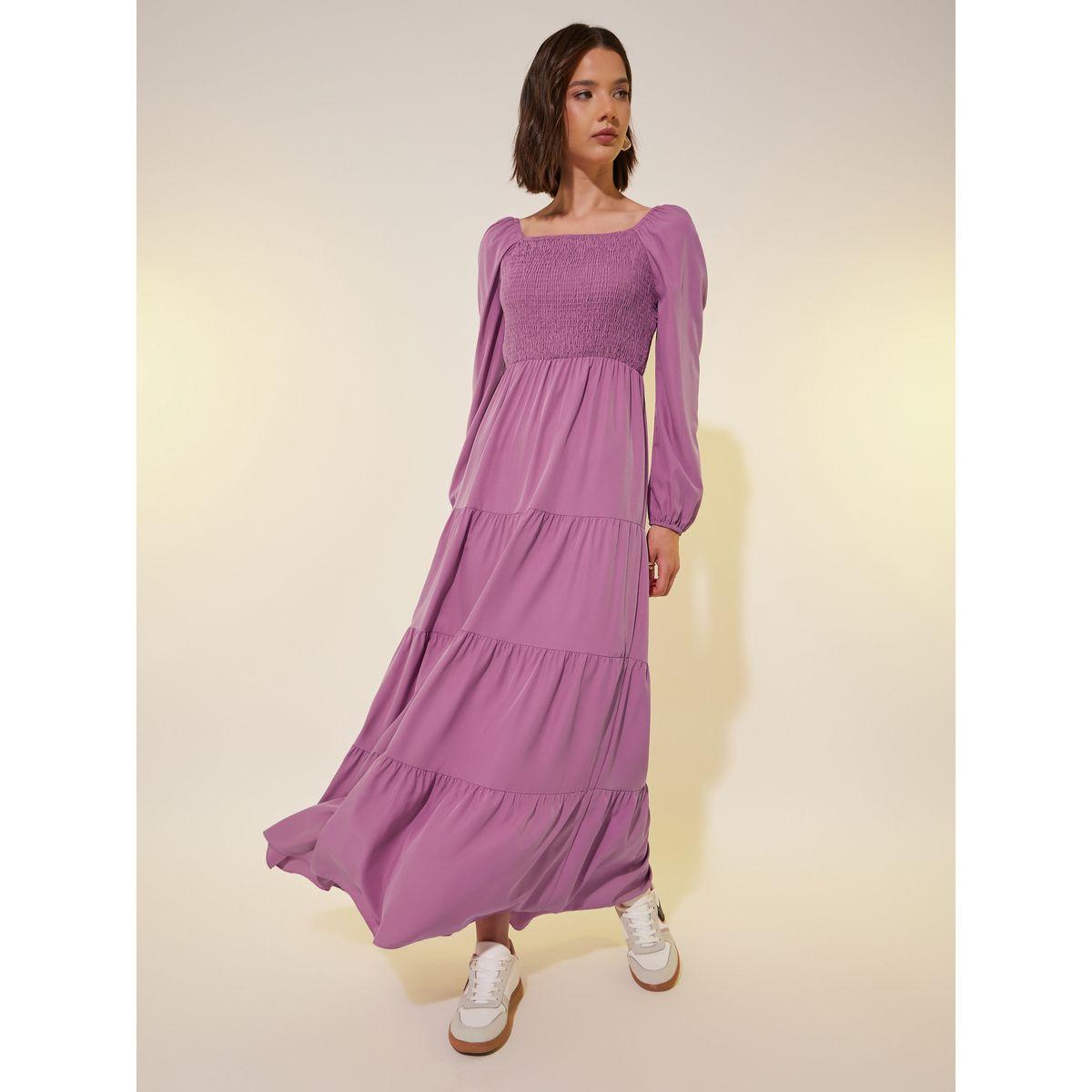 Styli Smocked Square Neck Tiered Maxi Dress-women-clothing-dresses-image-3