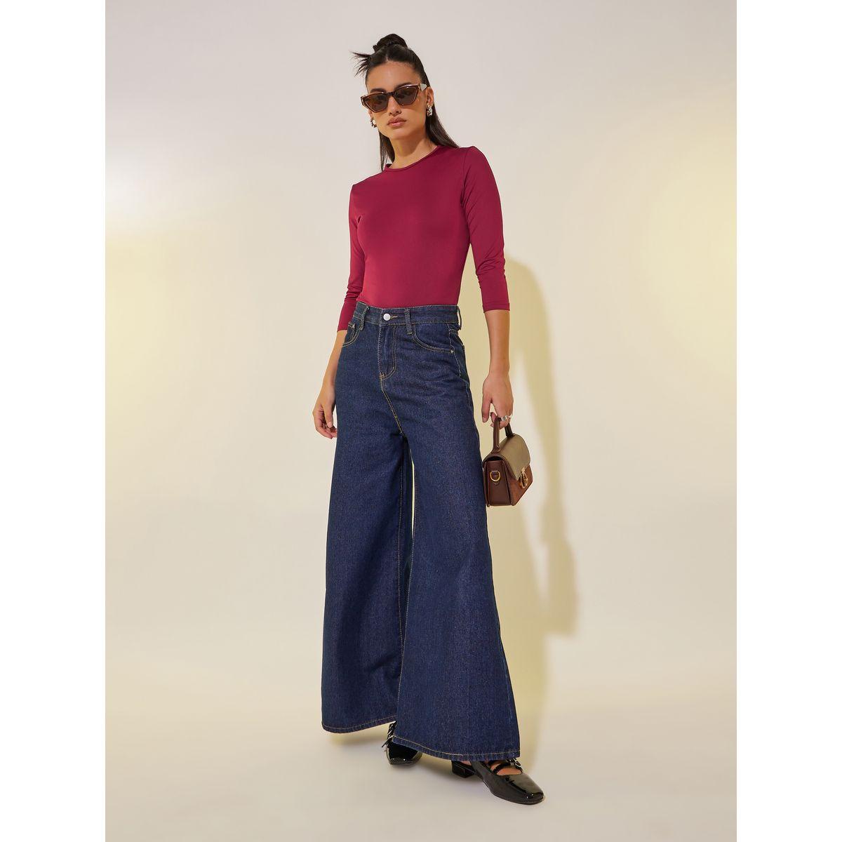 Styli Solid Round Neck Fitted Top-women-clothing-shirtsandblouses-blouses-image-3