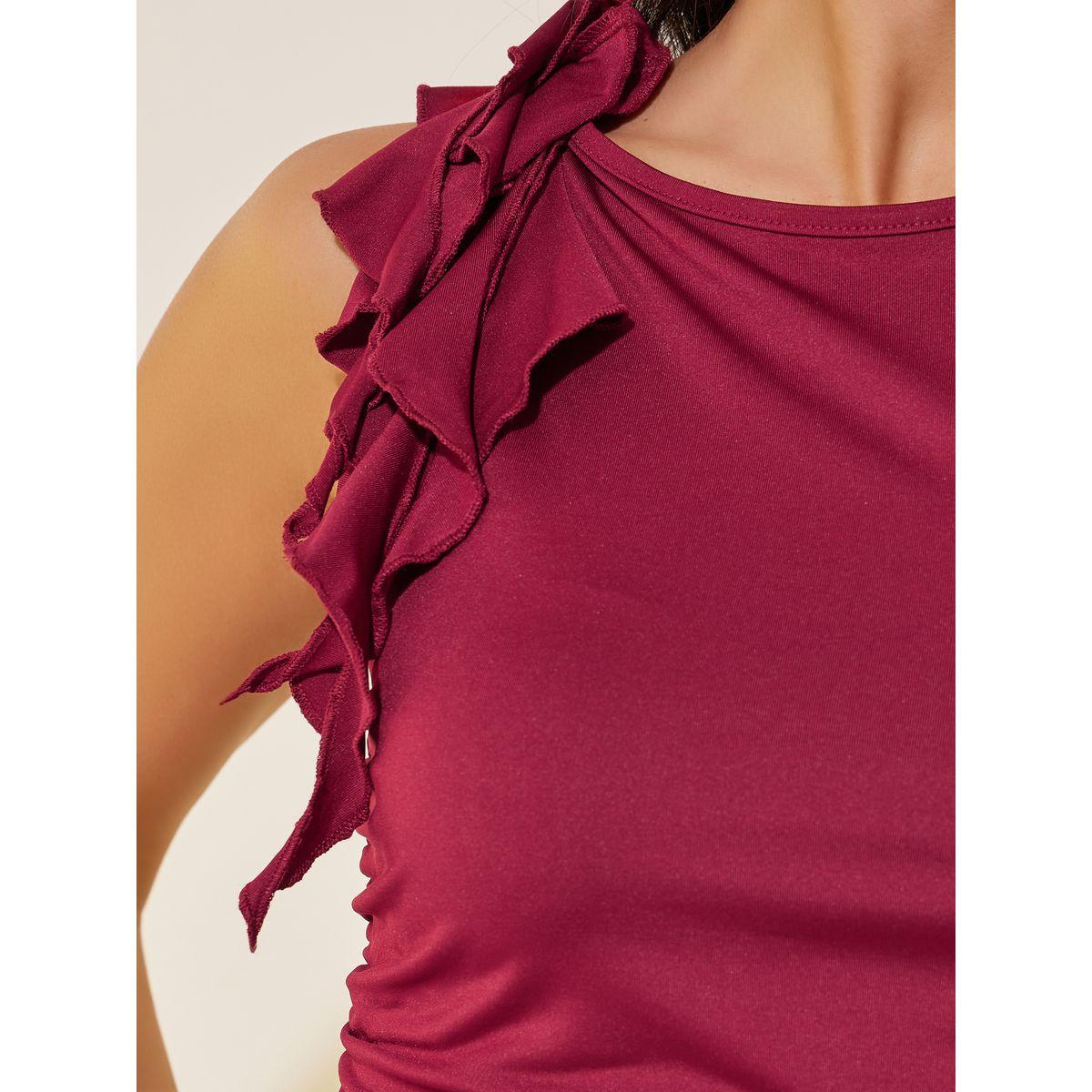 بلوزة سادة بلا أكمام مع تفاصيل كشكش-women-clothing-shirtsandblouses-blouses-image-4