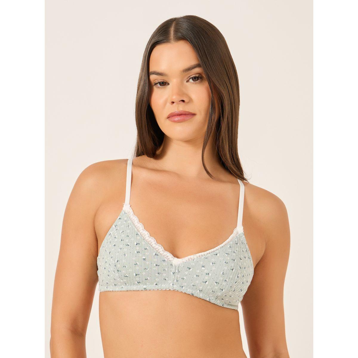 Styli Pack of 2 - Ditsy Printed Ribbed T-Shirt Bra-women-clothing-lingerie-bras-image-5