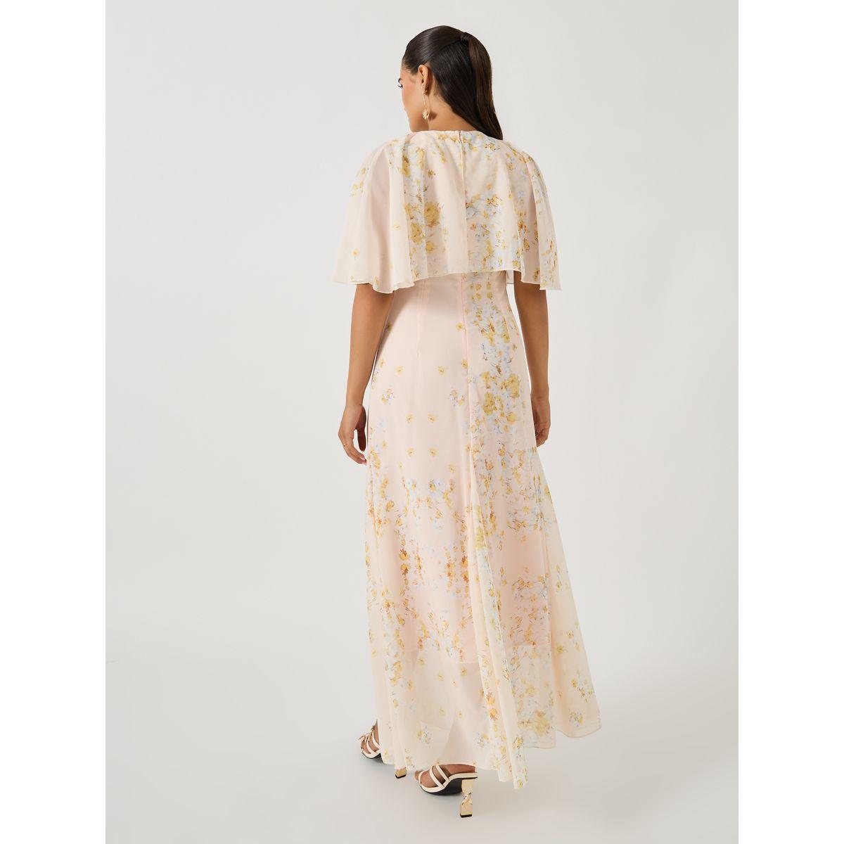 Styli Floral Print Cape Sleeve Maxi Dress-women-clothing-dresses-image-5