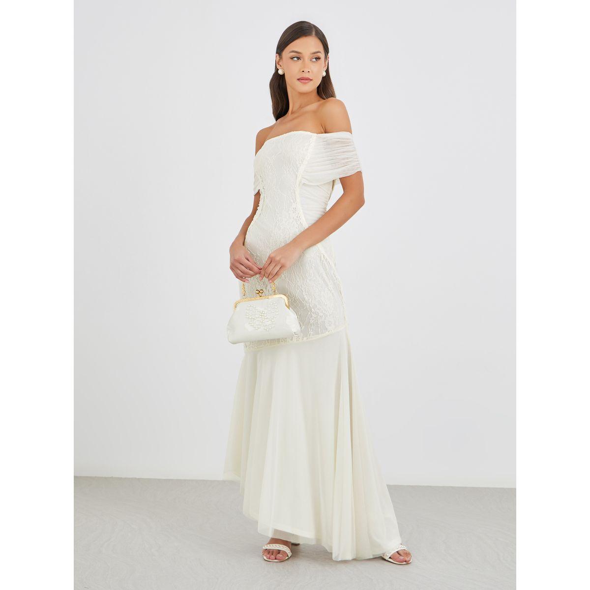 فستان طويل بأكتاف مكشوفة وتفاصيل دانتيل-women-clothing-dresses-image-2
