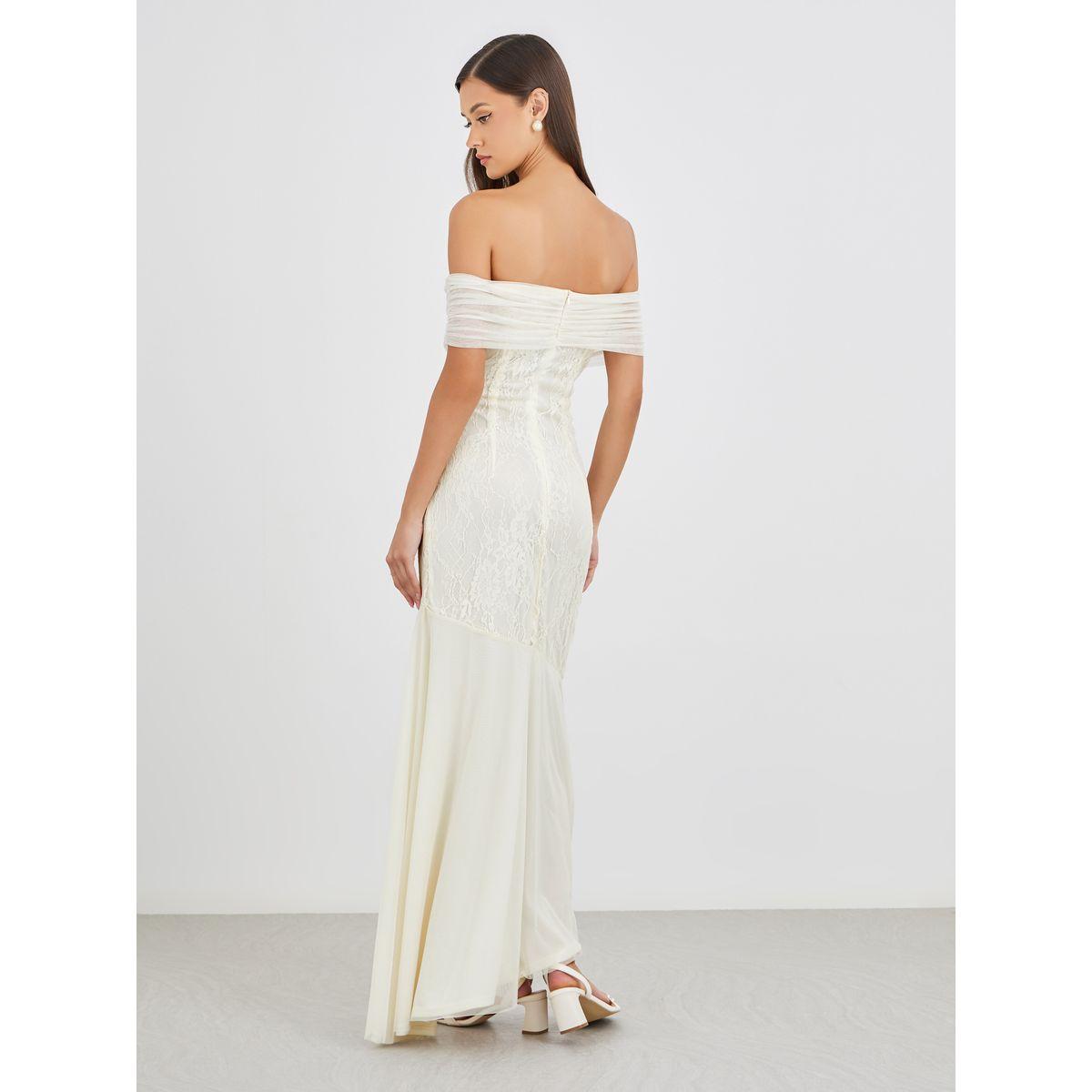 فستان طويل بأكتاف مكشوفة وتفاصيل دانتيل-women-clothing-dresses-image-5