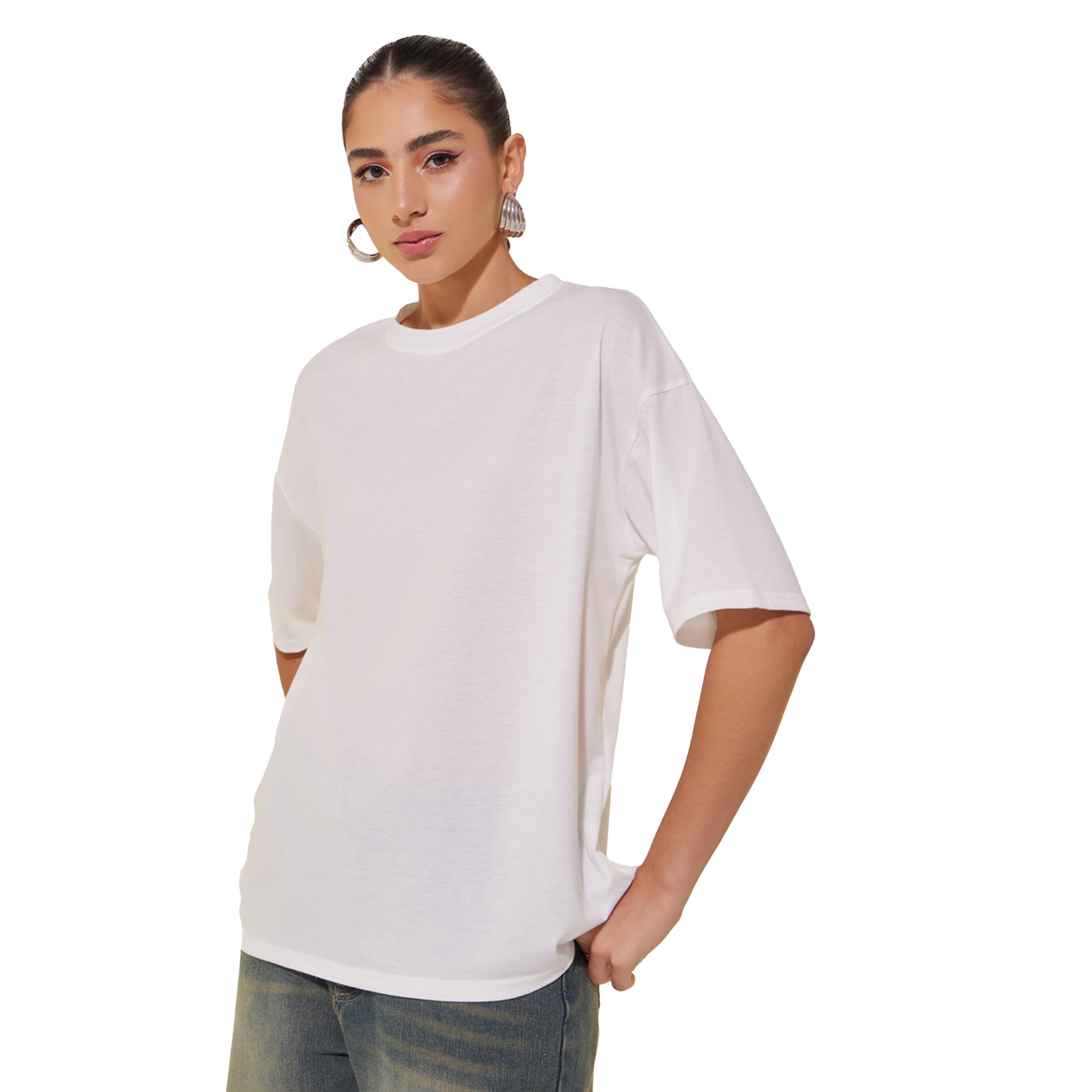 تيشيرت فضفاض بطبعة جرافيك وياقة دائرية-women-clothing-tshirts-image-3