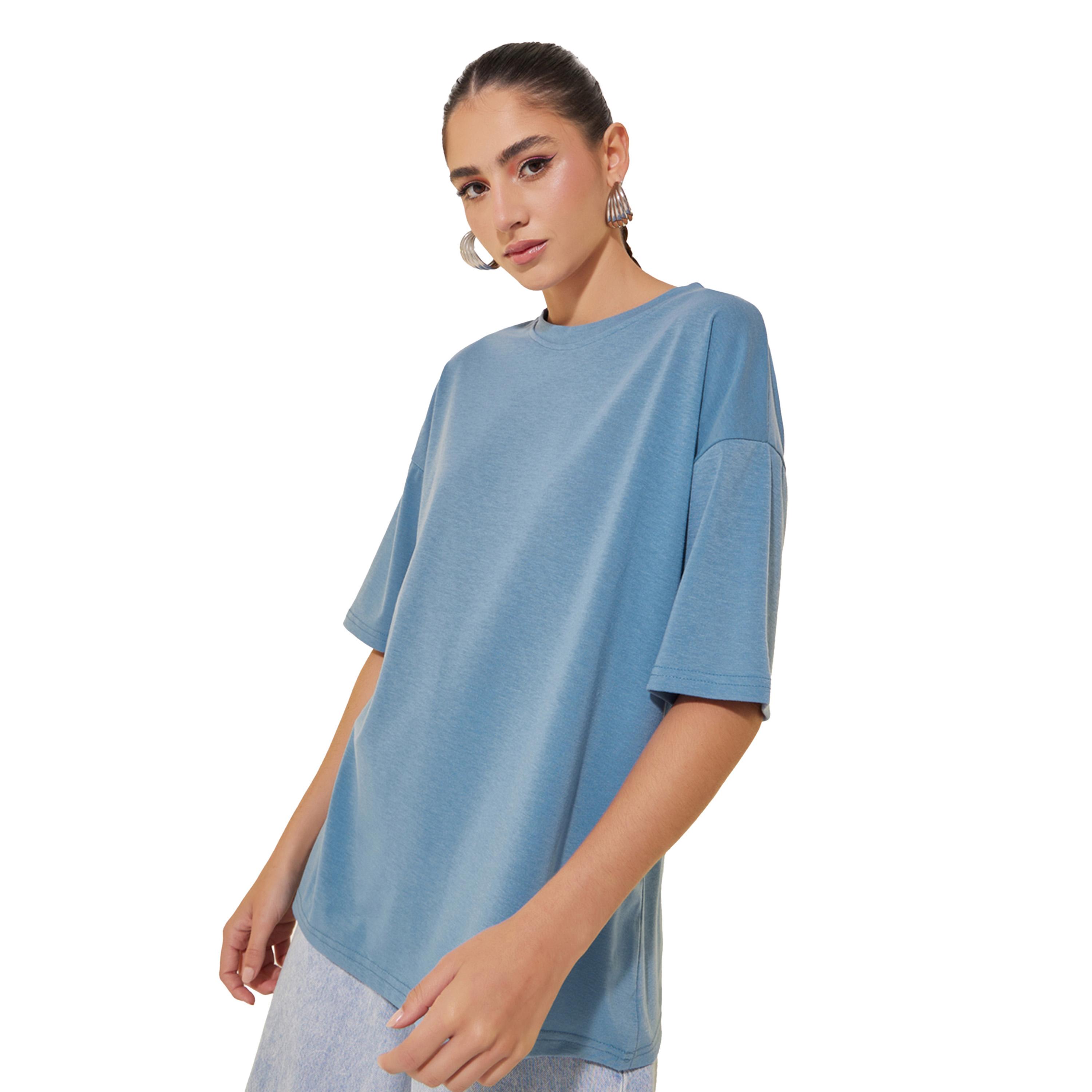 Take Two Slogan Print Round Neck Oversized T-Shirt-women-clothing-tshirts-image-3