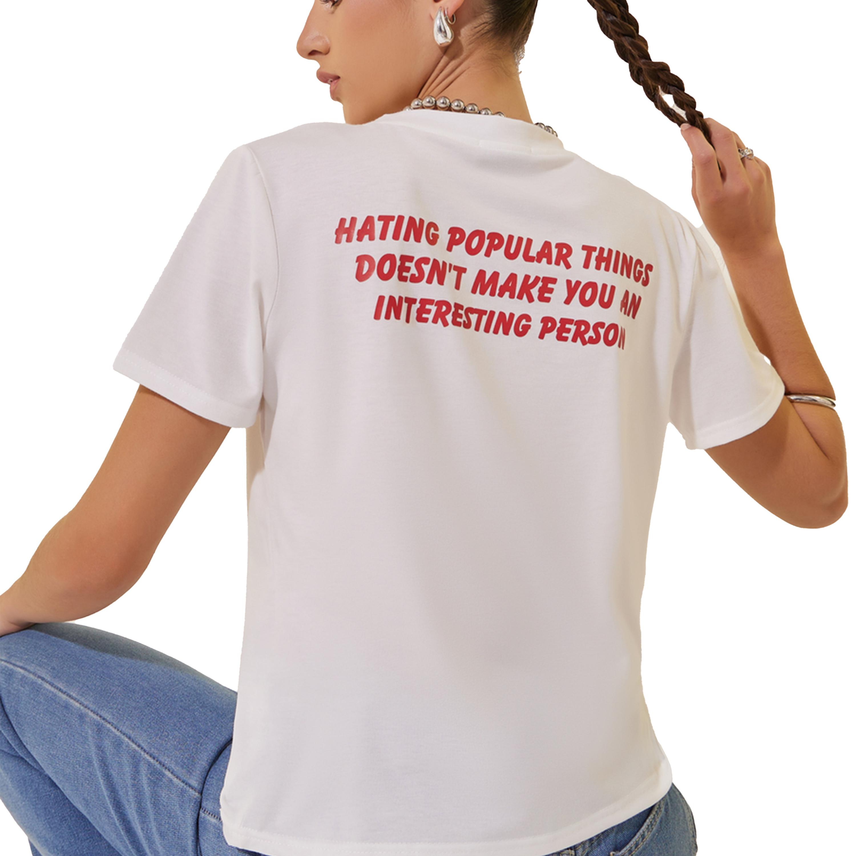 Take Two Slogan Print Round Neck Short Sleeve T-Shirt-women-clothing-tshirts-image-2