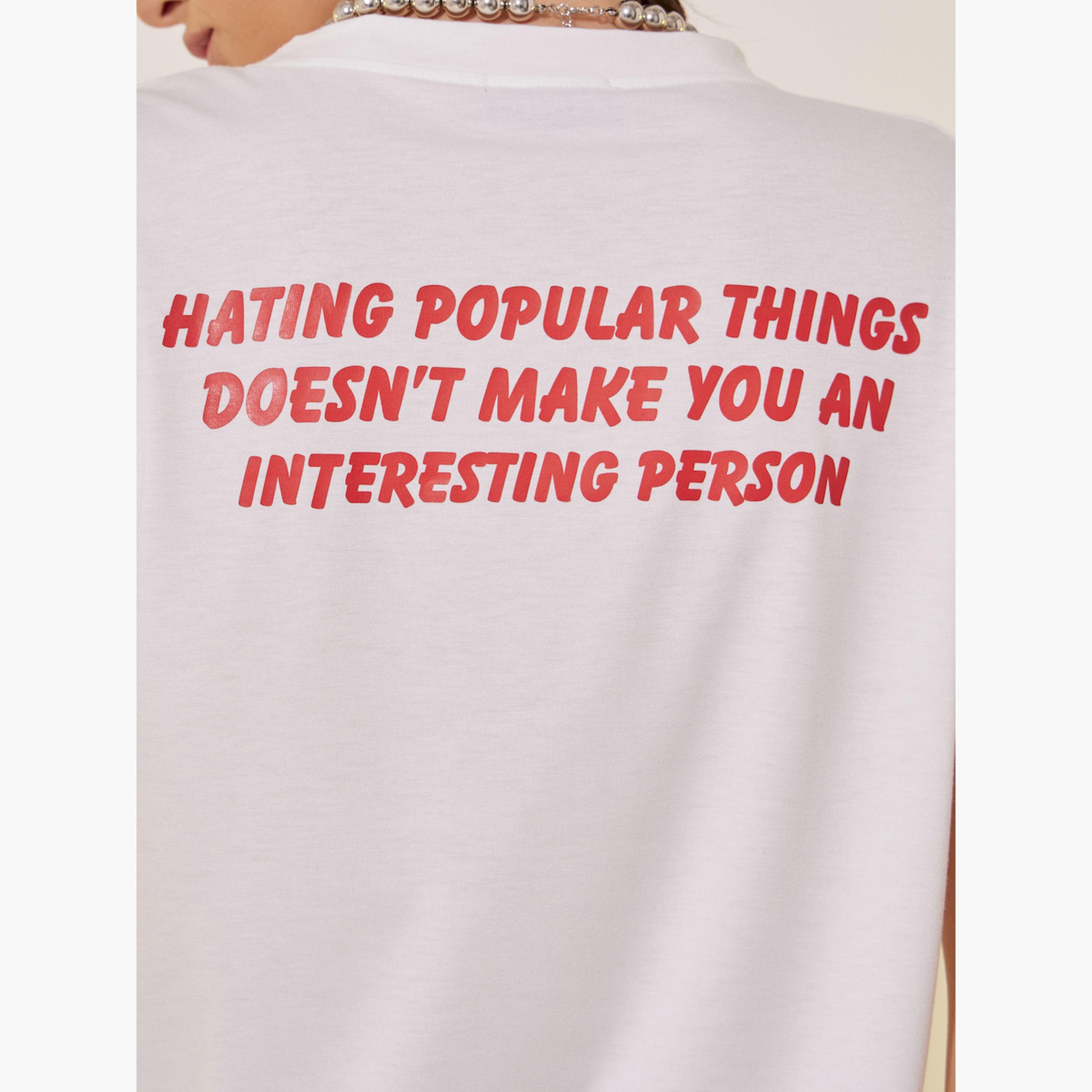 Take Two Slogan Print Round Neck Short Sleeve T-Shirt-women-clothing-tshirts-image-3